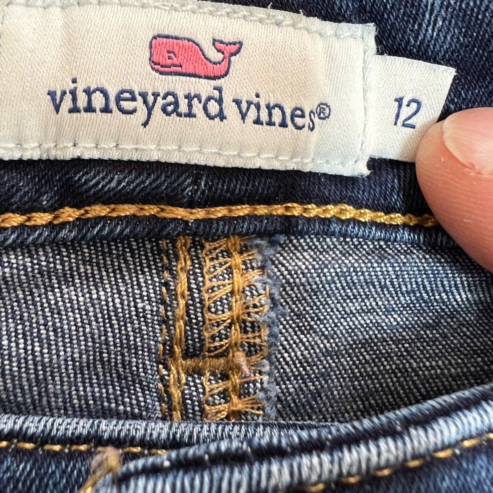 Vineyard Vines Vineyard Vines Womens 12 Straight Leg Jeans Stretch Size 34" / US 12 / IT 48 - 3 Thumbnail