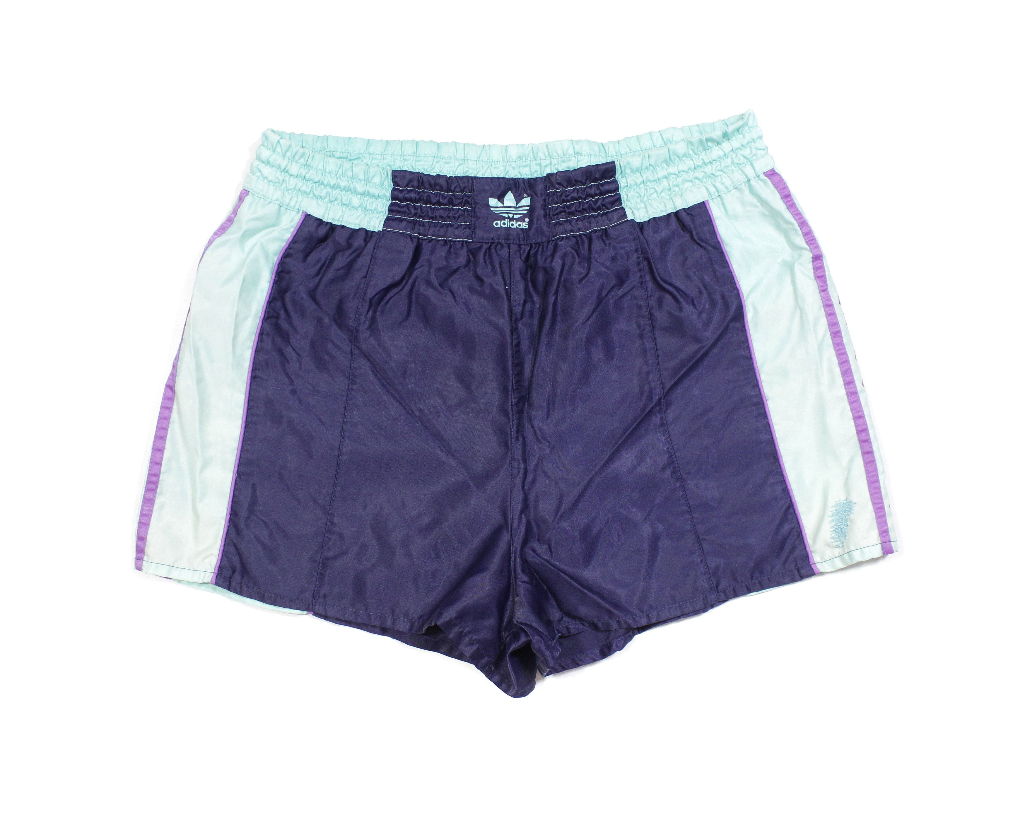 Adidas 90S Logo Nylon Multicolor Swim Shorts Size US 29 - 1 Thumbnail