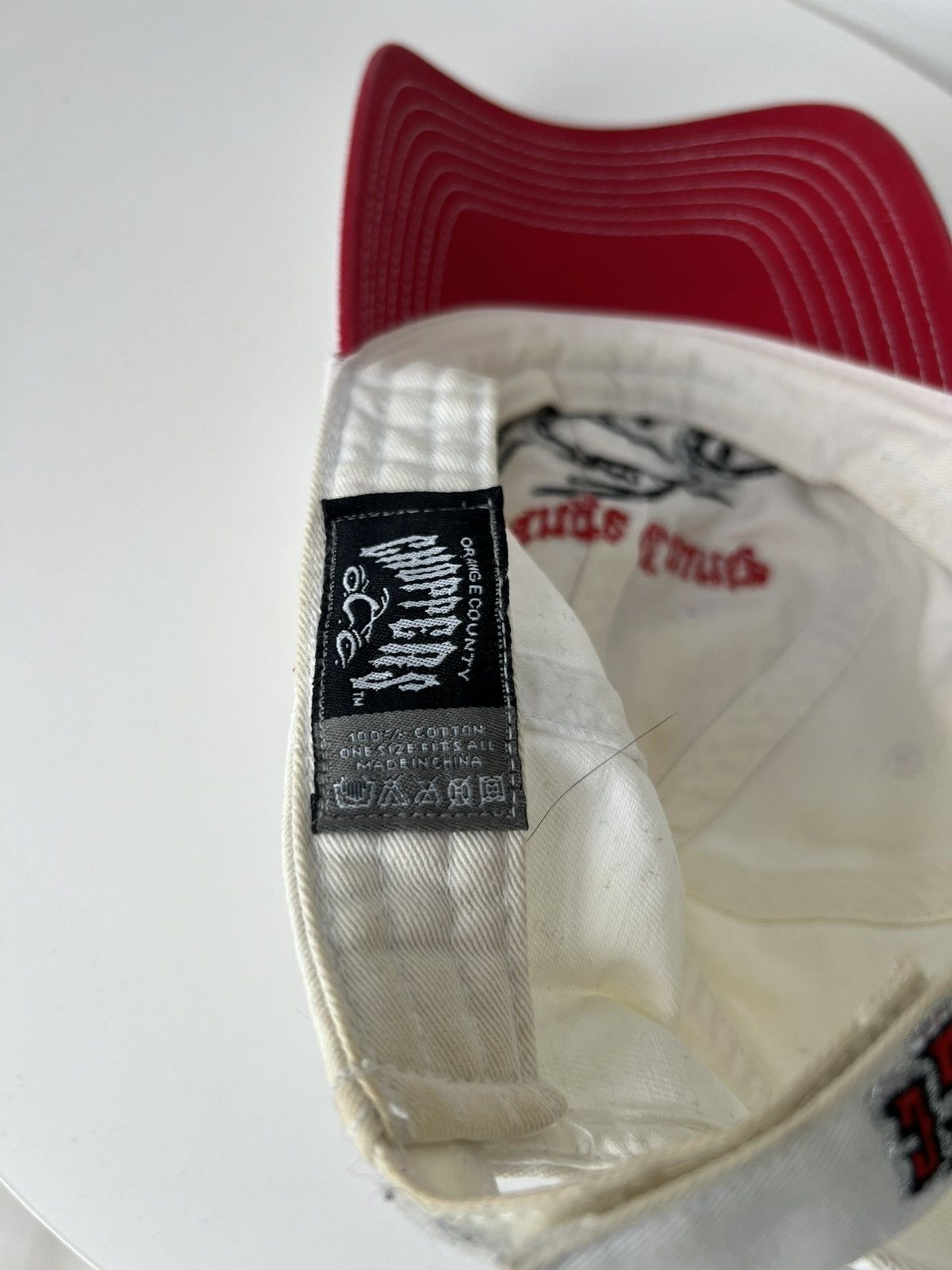 Vintage Orange County Choppers Cap, White Red with Logo, OSFM Size ONE SIZE - 17 Thumbnail