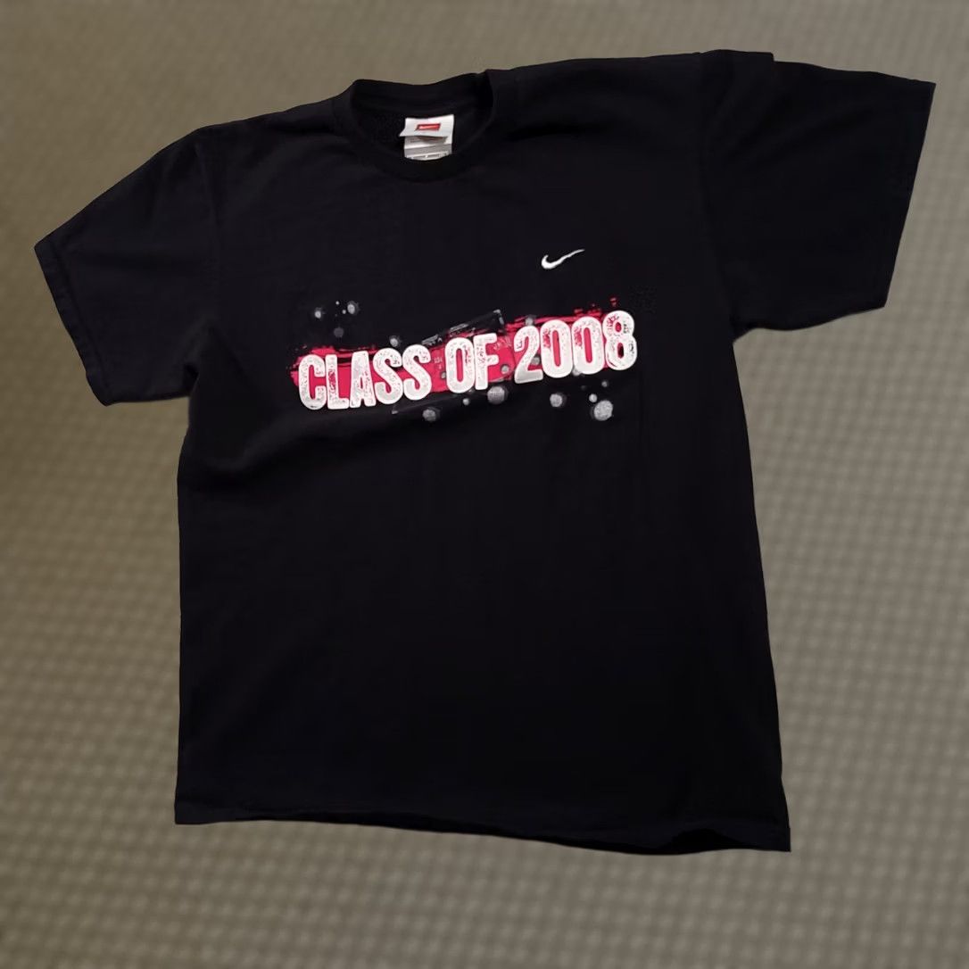 Nike Nike Team Shirt Mens Small Black Class of 2008 Athletic Cut Short Sleeve Tee Shirt T-Shirt Logo Retro Swoosh Cotton Casual Clothes Size US S / EU 44-46 / 1 - 1 Thumbnail