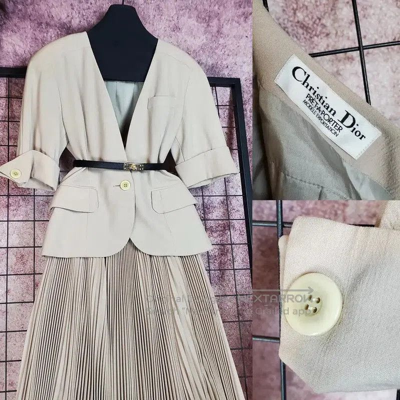 Dior Dior Beige Wool Blend Short Sleeve Cardigan . Size M / US 6-8 / IT 42-44 - 1 Thumbnail