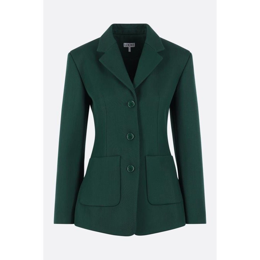 Loewe LOEWE Green Twill Single-Breasted Jacket New & Authentic (Wo Size M / US 6-8 / IT 42-44 - 1 Thumbnail