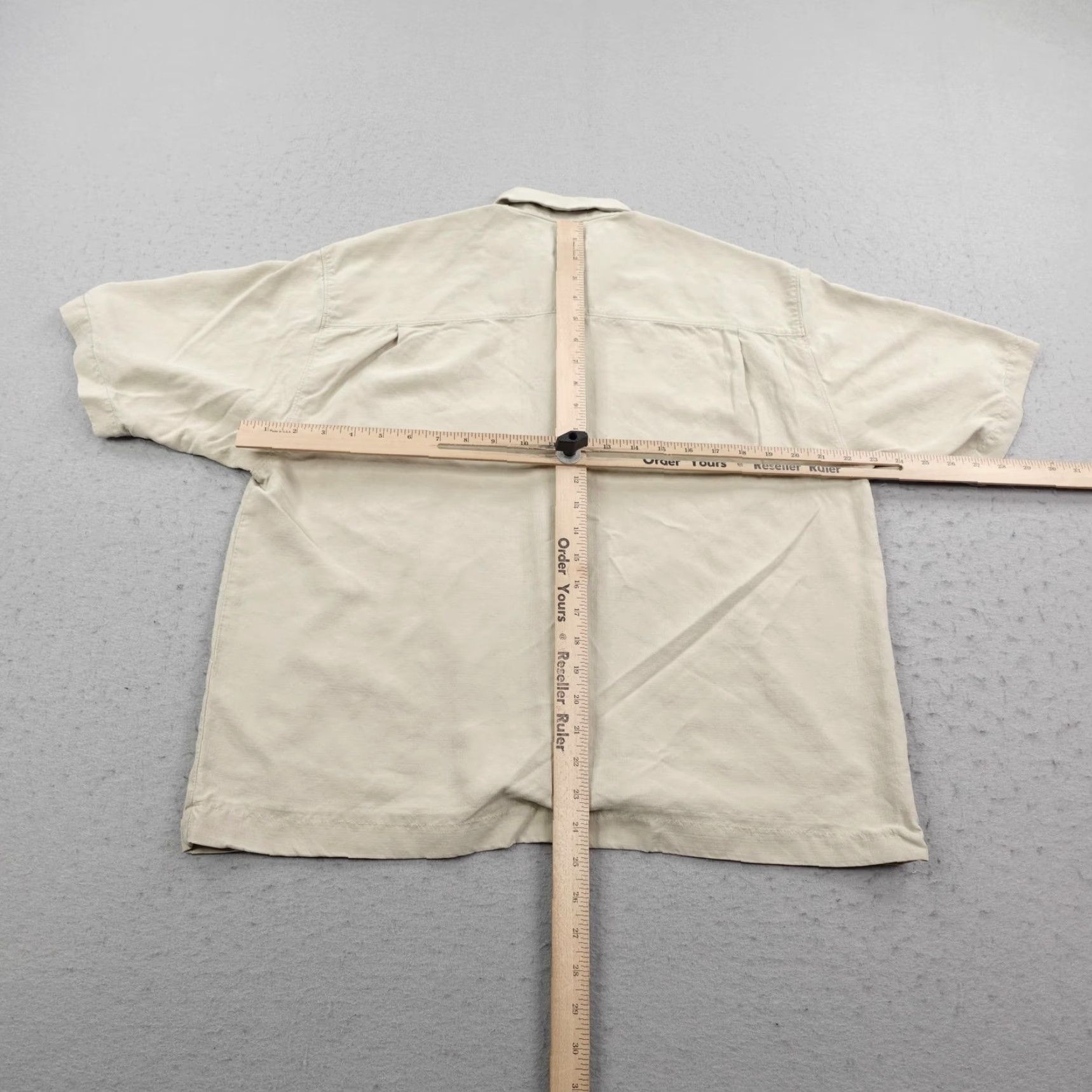 Tommy Bahama Tommy Bahama Shirt Mens Large Beige Silk Hawaiian Aloha Floral Embroidered Camp Button-Up Short Sleeve Size US L / EU 52-54 / 3 - 4 Thumbnail