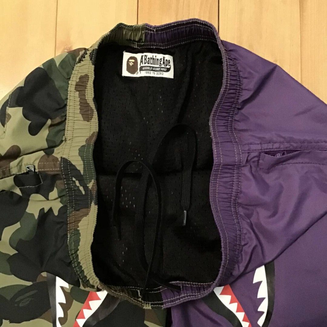 Bape BAPE Shark Beach Shorts 1st Camo Green x Purple ★size L Size US 34 / EU 50 - 4 Thumbnail