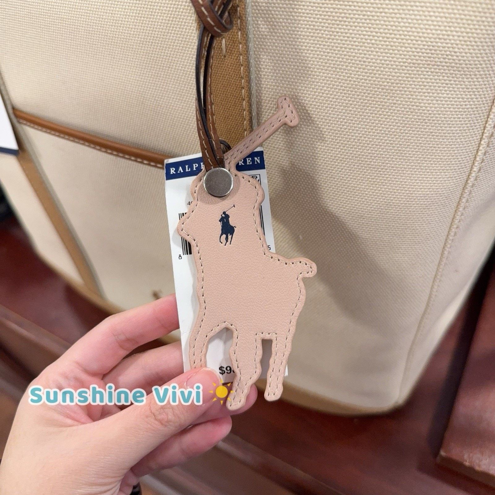 Ralph Lauren NWT RALPH LAUREN Leather Charm Bag Charm Medium Ballet Pink Size ONE SIZE - 1 Thumbnail