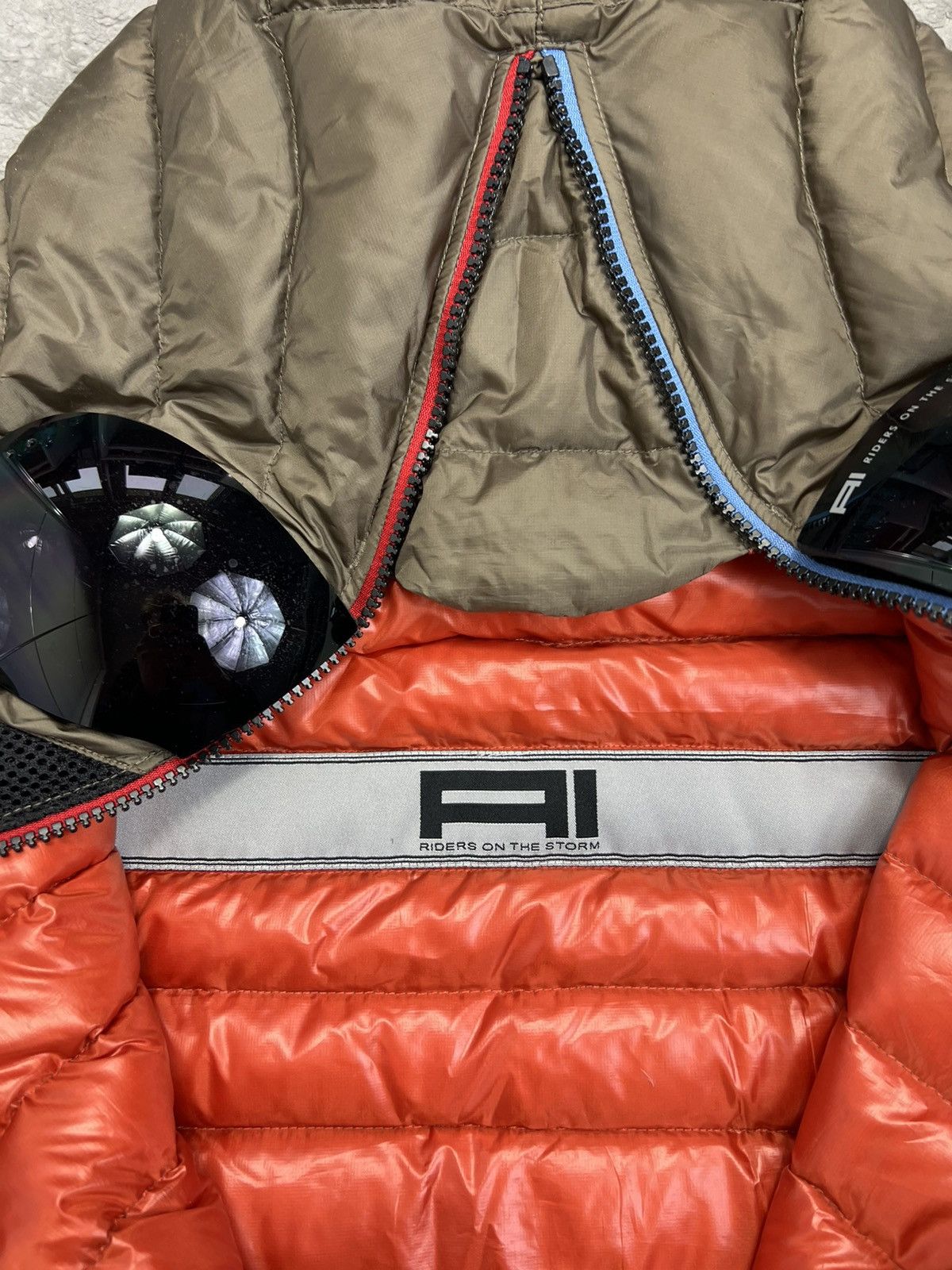 Other Ai Riders On The Storm Puffer Down Jacket with Google Size US XL / EU 56 / 4 - 6 Thumbnail