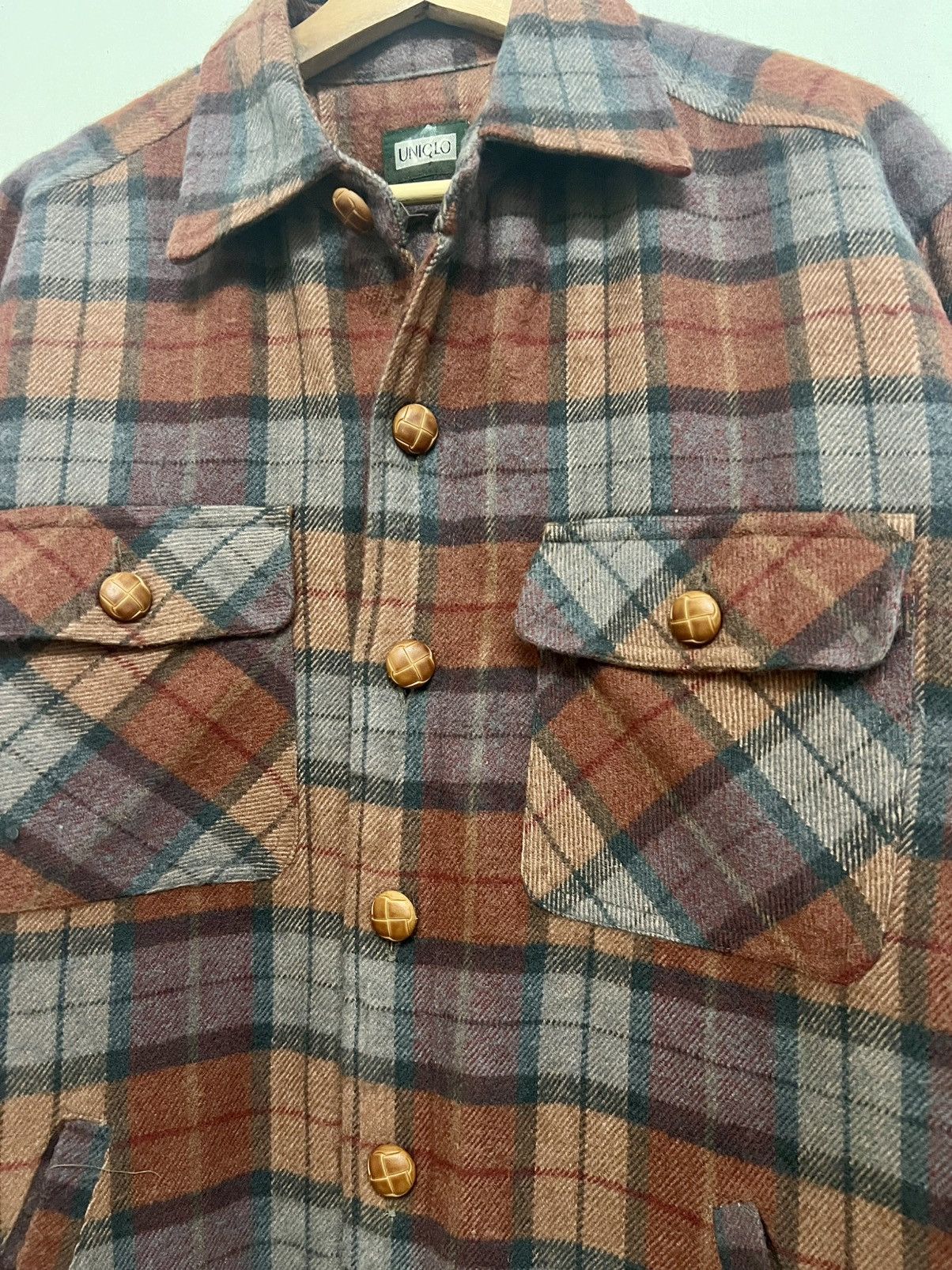 Uniqlo Rare Vintage Uniqlo Wool Button Jacket Size US M / EU 48-50 / 2 - 6 Thumbnail