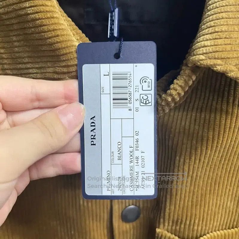 Prada Prada Men's Long Sleeve Yellow Cotton Shirt. Size US L / EU 52-54 / 3 - 4 Thumbnail