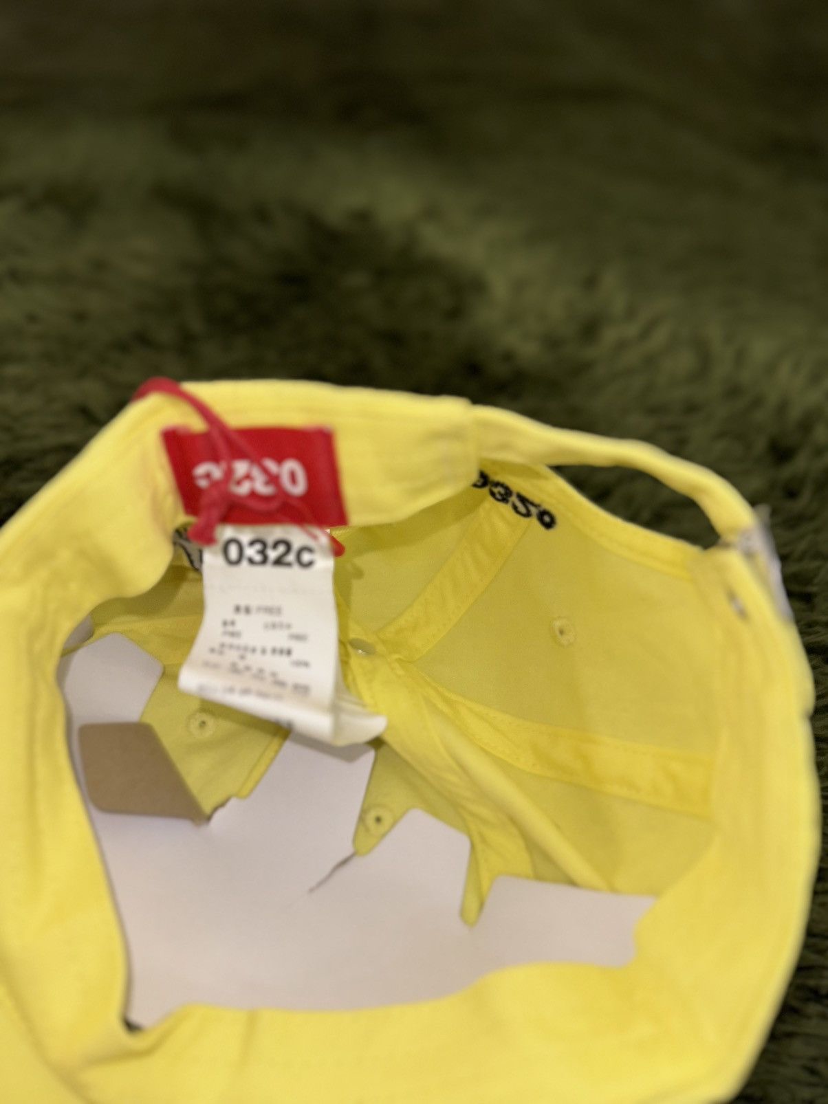 032c [OS] 032c Logo Embroidery “WARNING” Cap Yellow Size ONE SIZE - 6 Thumbnail