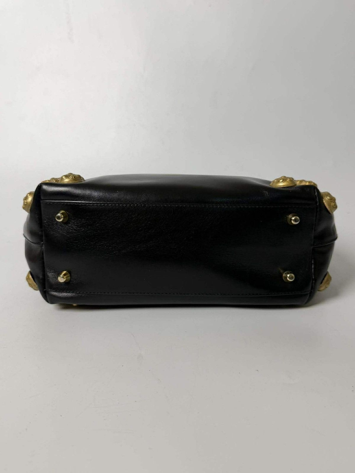 Prada Vintage Prada Black Handbag Gold Hardware Size ONE SIZE - 7 Thumbnail