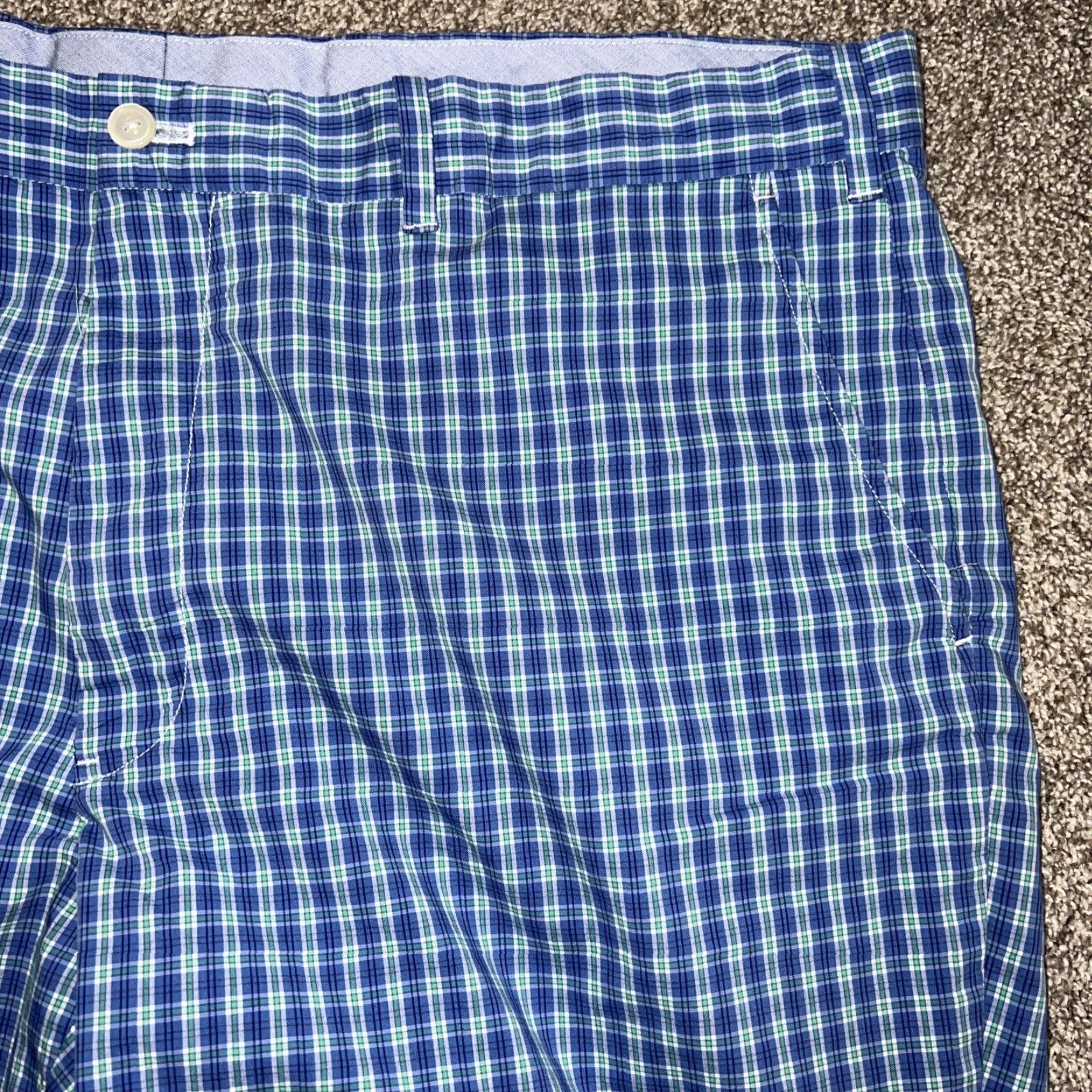 Ralph Lauren Polo Golf Ralph Lauren Shorts Mens Size 40 Classic Fit Plaid Blue Golf Chino Regular Mens Size US L / EU 52-54 / 3 - 2 Thumbnail