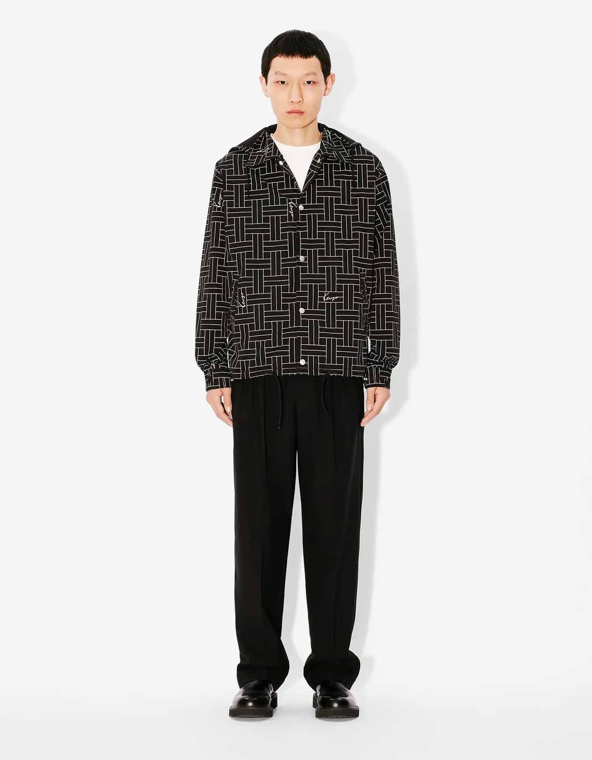 Kenzo Black Kenzo Weave Windbreaker