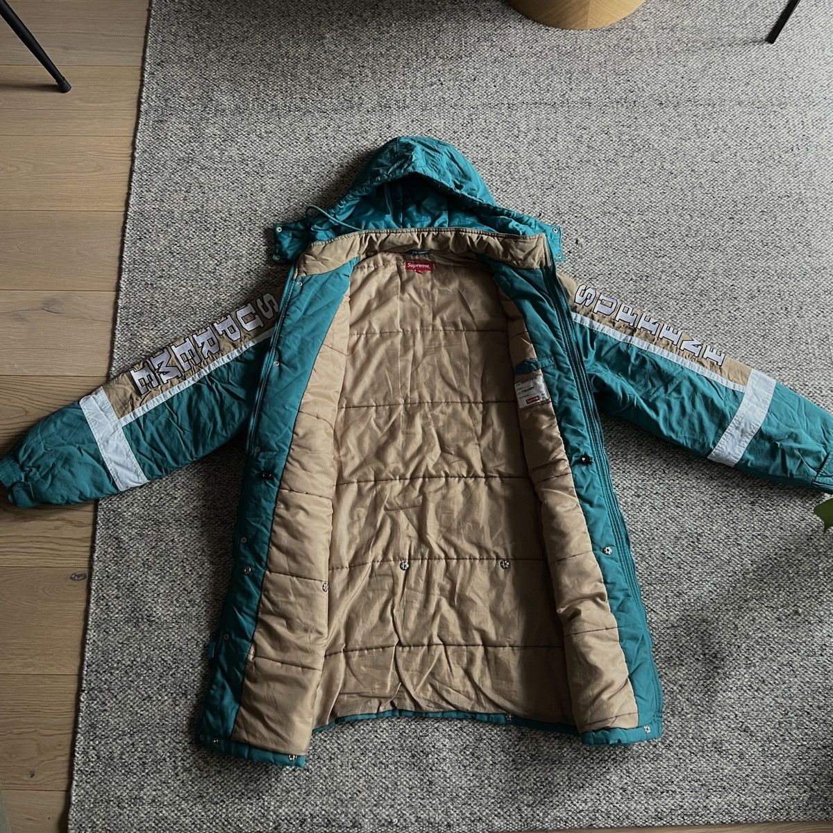 Supreme Supreme XL Men Sideline Parka Turquoise Button Hooded Jacket Size US XL / EU 56 / 4 - 3 Thumbnail
