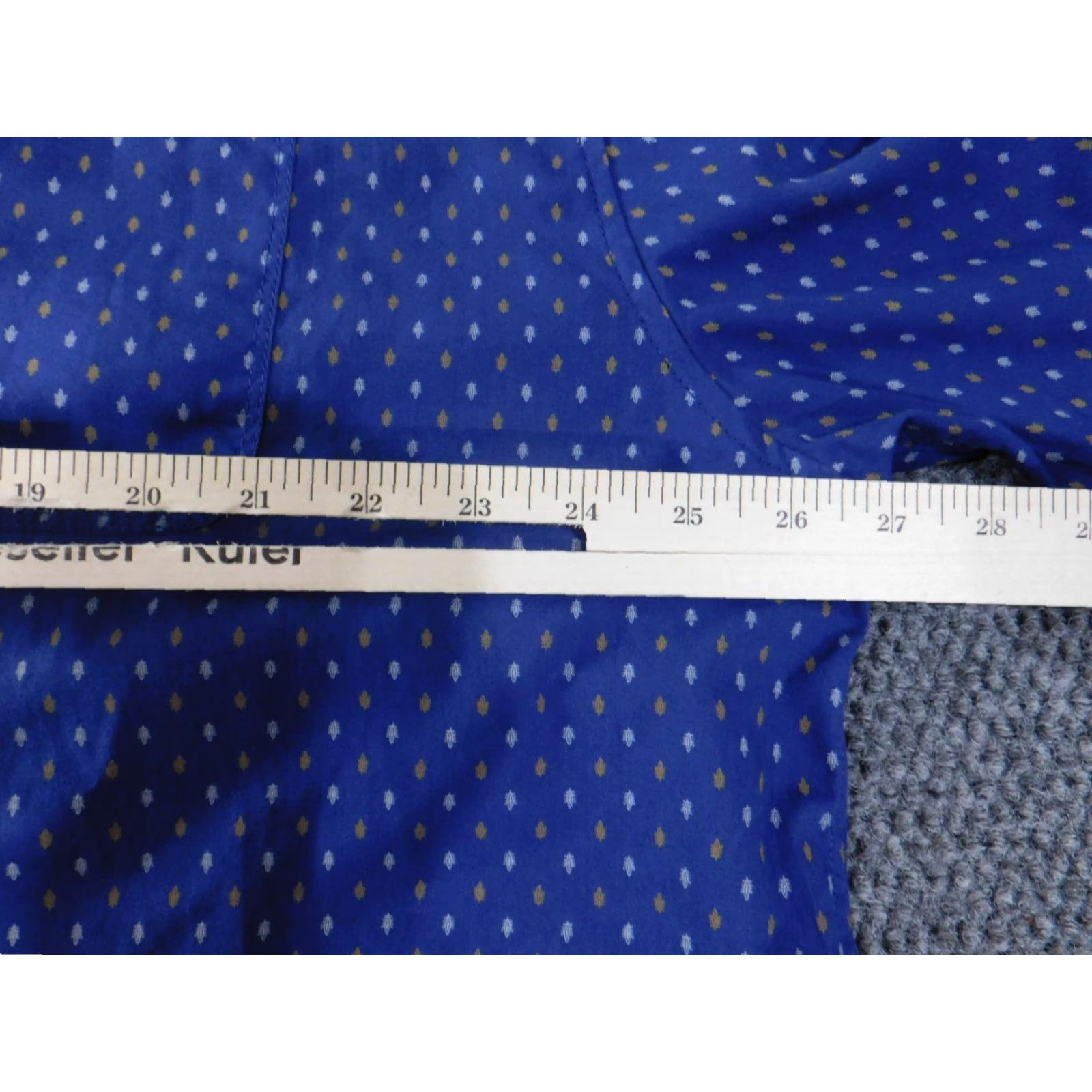 Alexander Julian Alexander Julian Colors Shirt 2XL Blue Mens Geometric Button-Up Casual Twill Cotton Short Sleeve Button-Down Neckline Collar Size US XXL / EU 58 / 5 - 6 Thumbnail