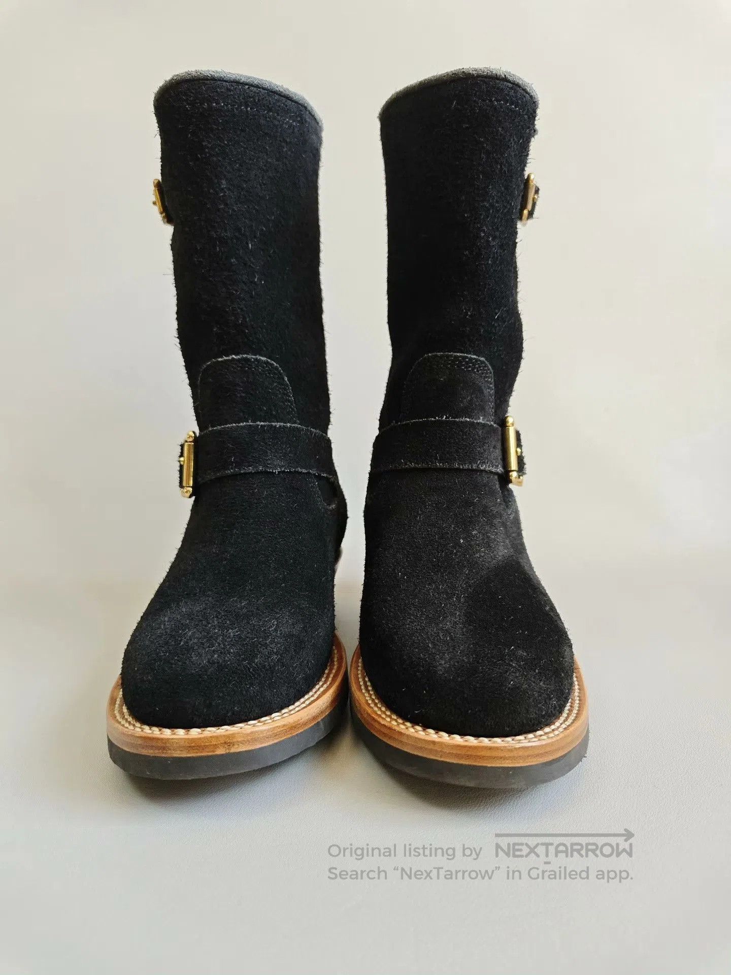 Left Hand Master Zuo Handmade Black Engineer Boots. Size US 7 / EU 40 - 2 Thumbnail