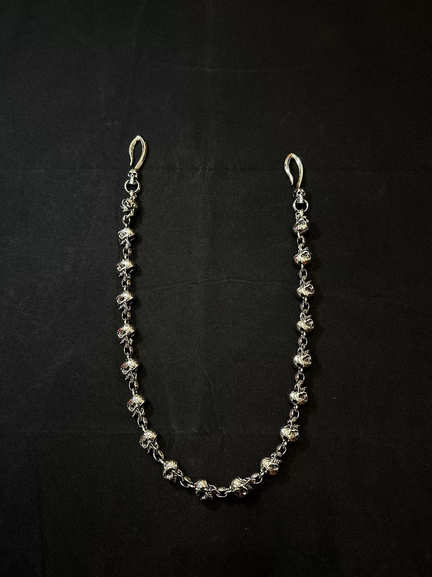 vintage 90s skull chain belt link wallet chain