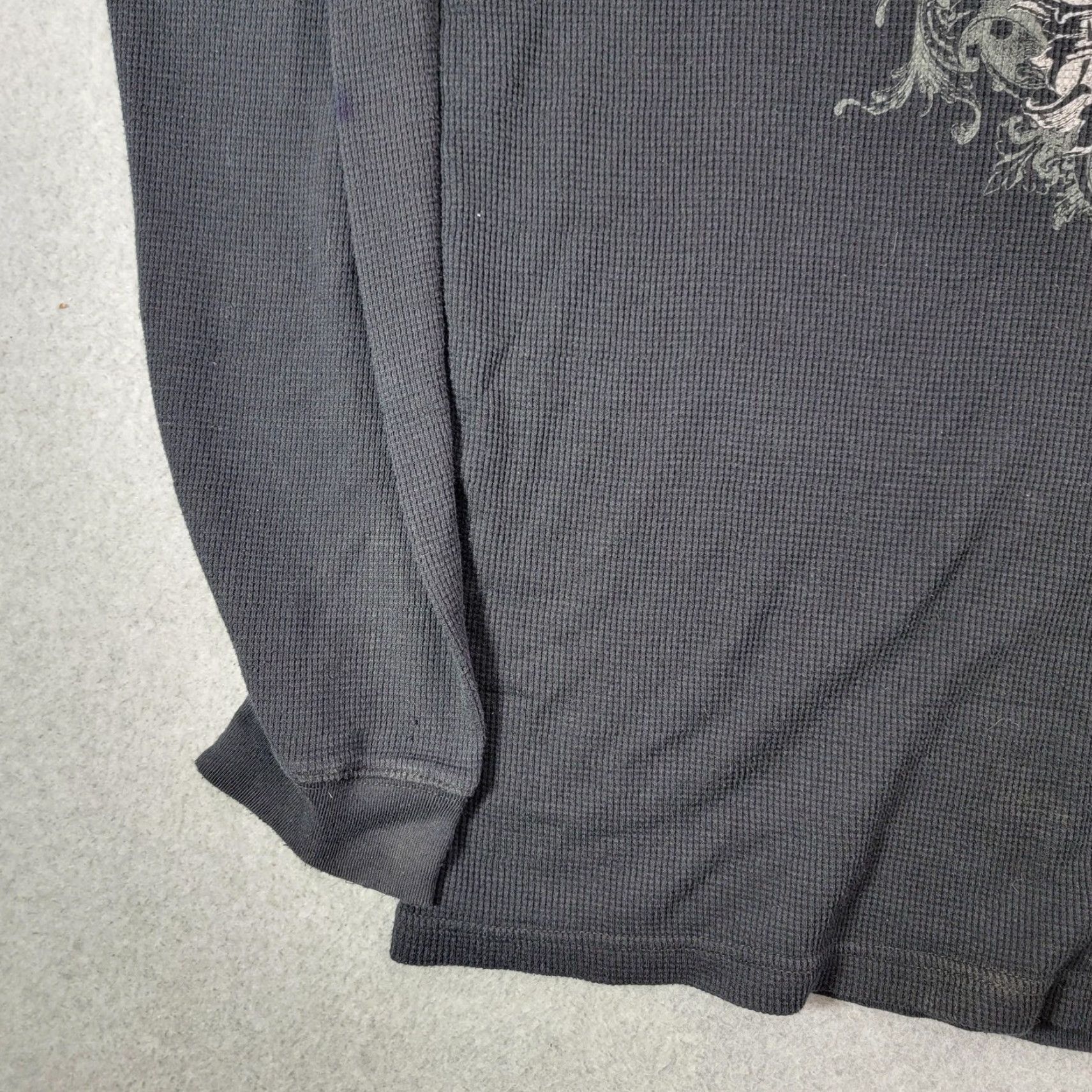 Vintage MMA Elite Shirt Mens XL Black Thermal Long Sleeve Cross Wings Graphic Size US XL / EU 56 / 4 - 3 Thumbnail