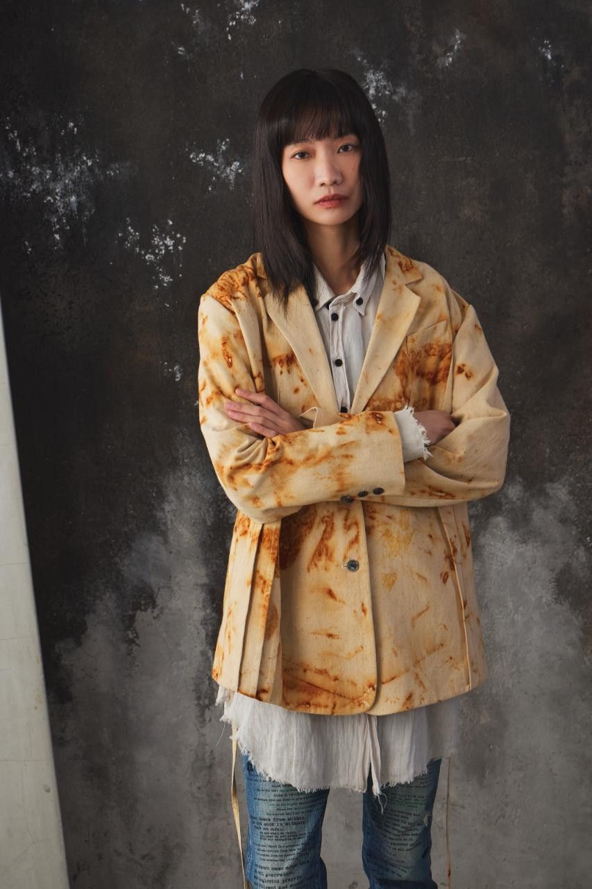Professor.E Professor.E Abstract Cut Out Blazer - Rusted Dyed Size XS / US 0-2 / IT 36-38 - 3 Thumbnail