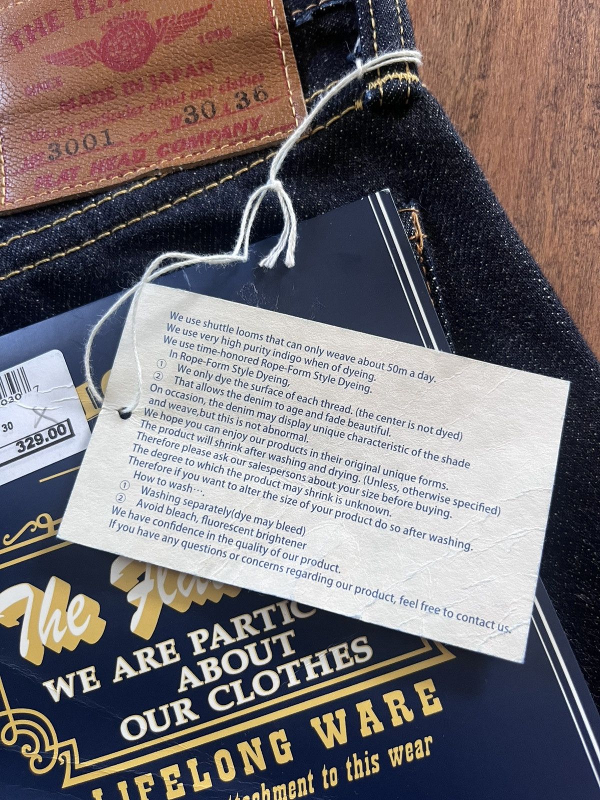 The Flat Head 3001 14.5oz Selvedge Jean Size US 30 / EU 46 - 9 Thumbnail