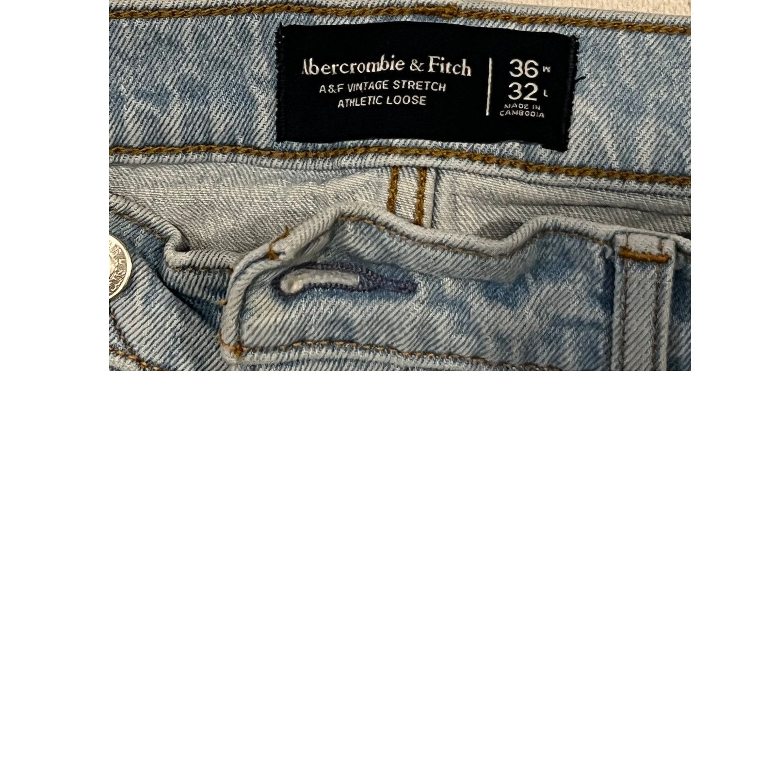 Abercrombie & Fitch Abercrombie & Fitch Vintage Athletic Loose Jeans Mens 36x32 Size US 36 / EU 52 - 3 Thumbnail