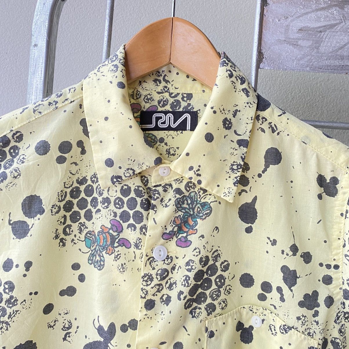 Designer × Japanese Brand RNA Inc. Yellow Honeycomb Bee Short-Sleeve Shirt Size M / US 6-8 / IT 42-44 - 3 Thumbnail