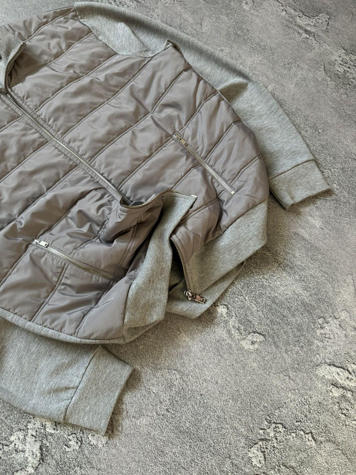 Reiss Reiss XL zip quilted gray jacket technical long sleeve Size US XL / EU 56 / 4 - 3 Thumbnail