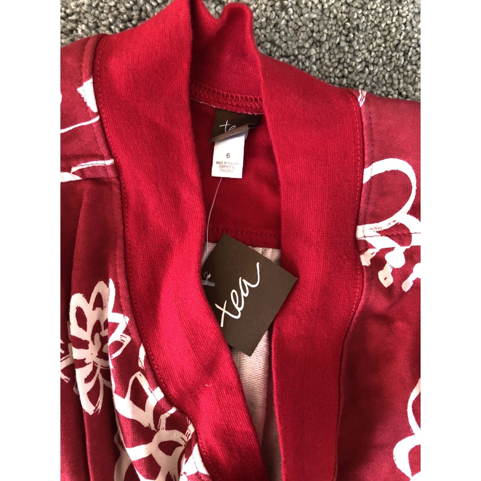 Vintage NWT Tea Collection Shirt Women 6 Red 100% Cotton Sleeveless Vintage (if applicable) Size M / US 6-8 / IT 42-44 - 7 Thumbnail