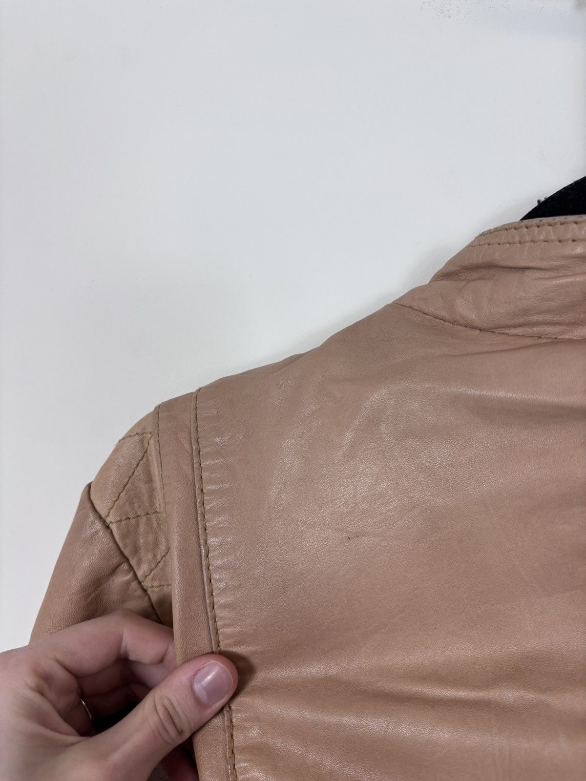 ARMA Arma Collection Women’s Beige Brown Biker Leather Jacket Size XL / US 12-14 / IT 48-50 - 19 Thumbnail