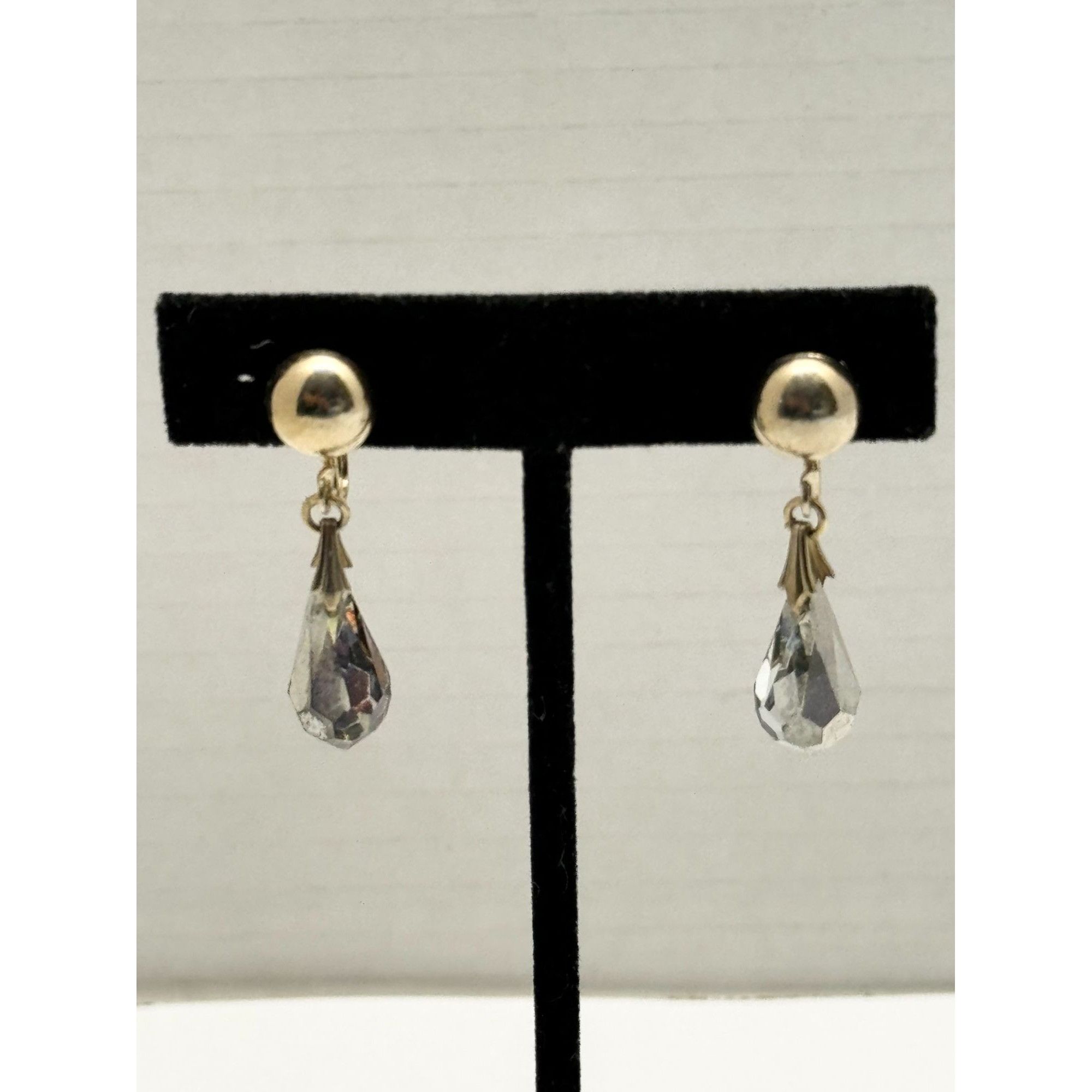 Vintage Vintage Coro Faceted Crystal Drop Earrings Size ONE SIZE - 1 Thumbnail