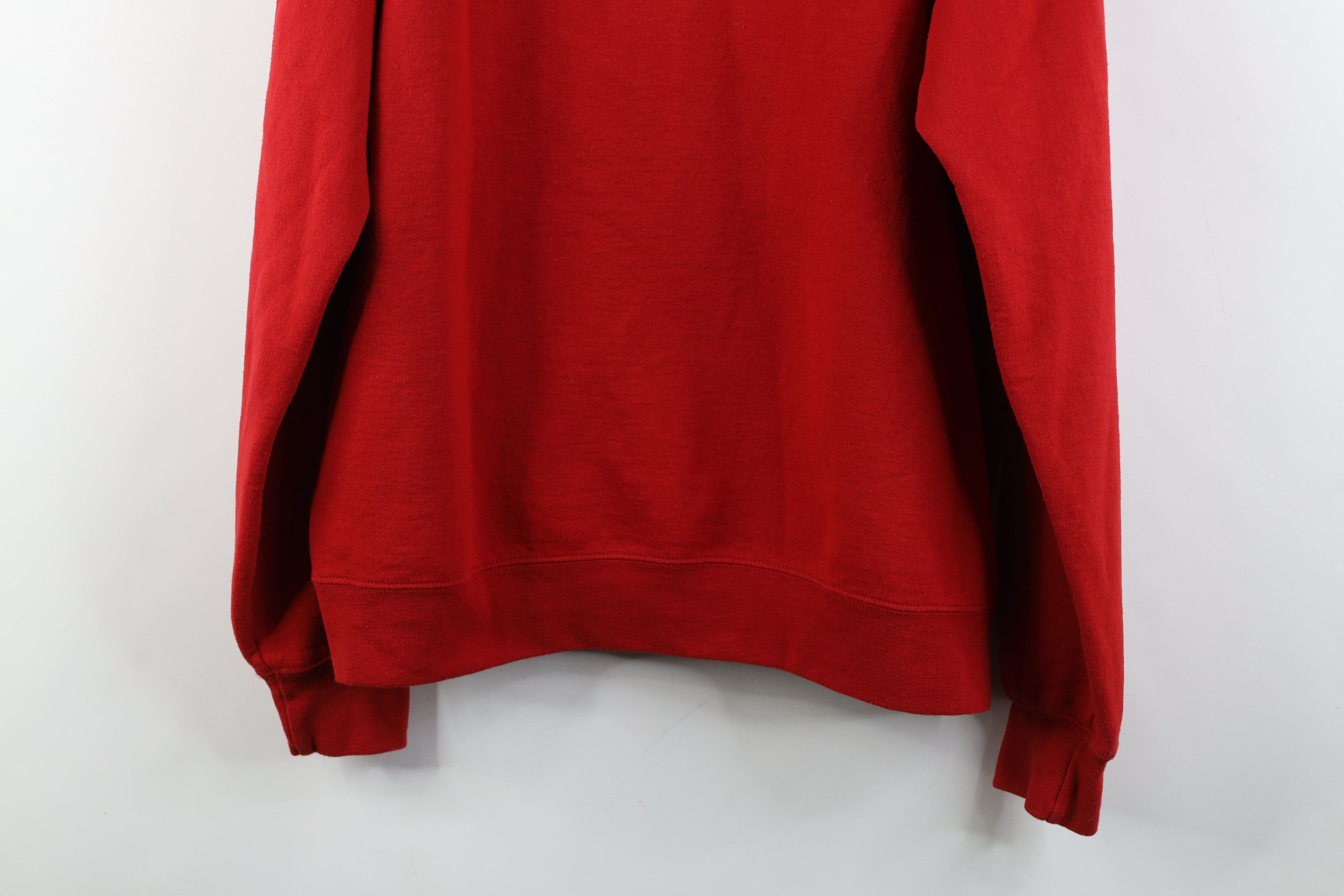 Adidas Vintage Y2K Adidas Blank Heavyweight Hoodie Sweatshirt Red Size US L / EU 52-54 / 3 - 13 Thumbnail