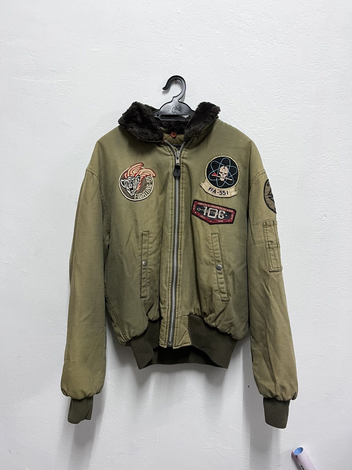 Vintage VINTAGE AIR FORCE ARMY BOMBER JACKET Size US XL / EU 56 / 4 - 2 Thumbnail