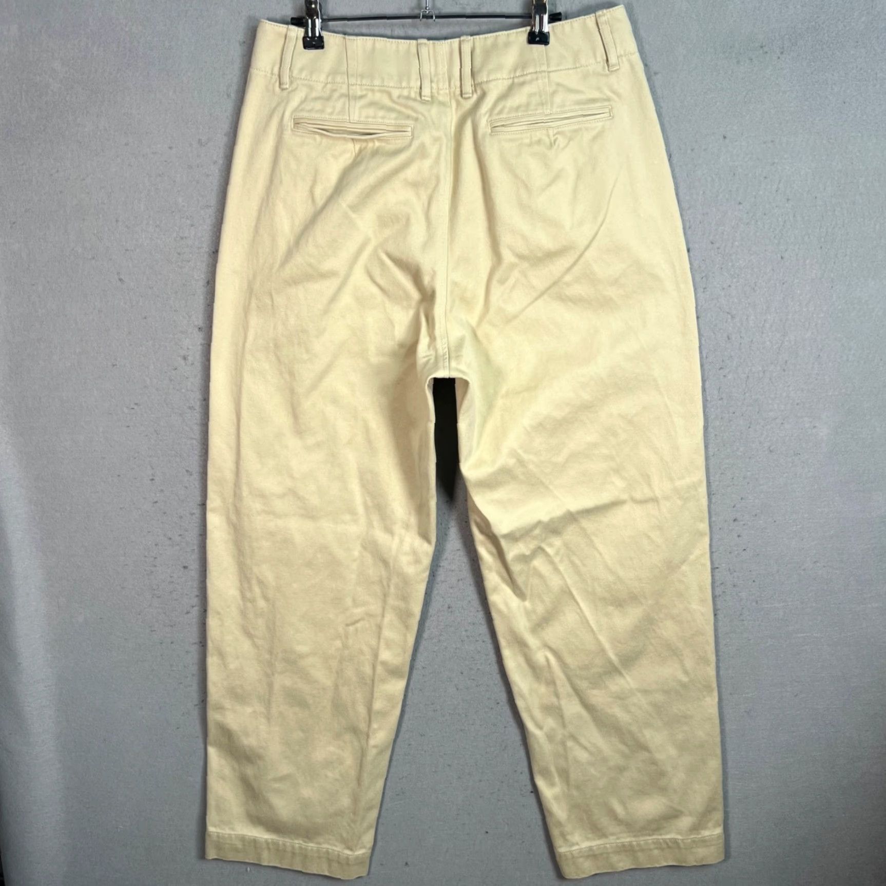 Uniqlo VINTAGE Uniqlo Pants Wide-Leg Chino Womens 12 Beige Adult Womens 12 Cotton Flat Front Mid Rise 30 In Inseam Versatile Casual Mens Department? Size 34" / US 12 / IT 48 - 2 Thumbnail