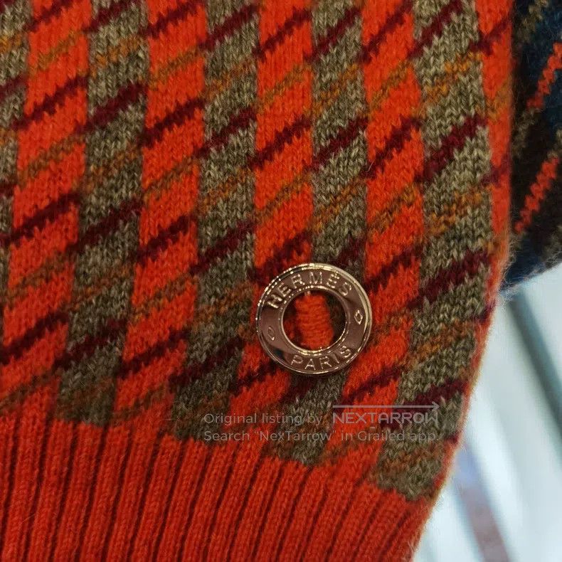 Hermes Hermes Houndstooth cashmere sweater Size XS / US 0-2 / IT 36-38 - 3 Thumbnail