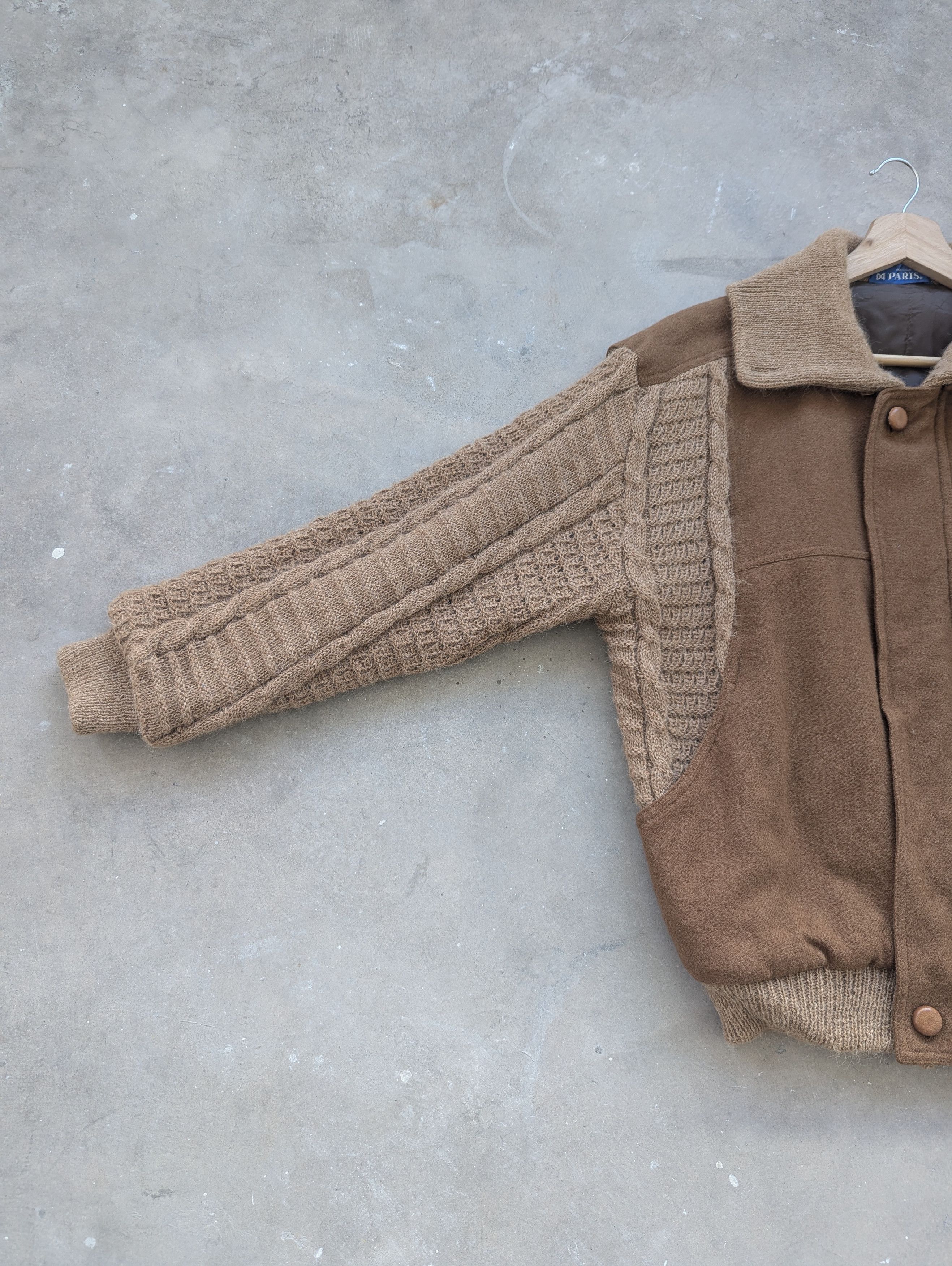 Le Grande Bleu (L.G.B.) × Vintage 🇯🇵 Vintage 90s Wool Jacket Knitted Style By Monsieur Paris Size US M / EU 48-50 / 2 - 5 Thumbnail