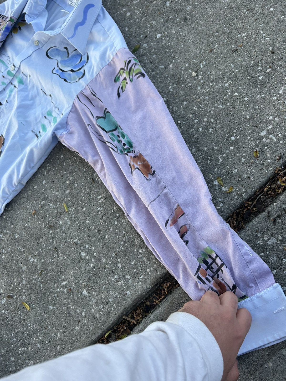 Other 1/1 Your World reconstructed patchwork long sleeve shirt Size US L / EU 52-54 / 3 - 4 Thumbnail