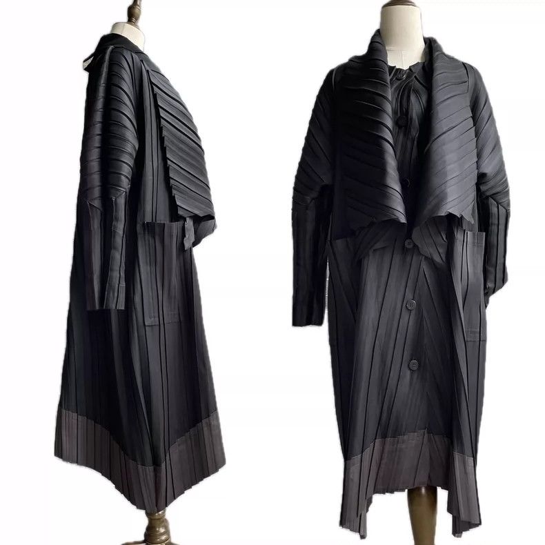 Issey Miyake Issey Miyake size:2 A coffee-black color-blocked mainline Size XS / US 0-2 / IT 36-38 - 3 Thumbnail