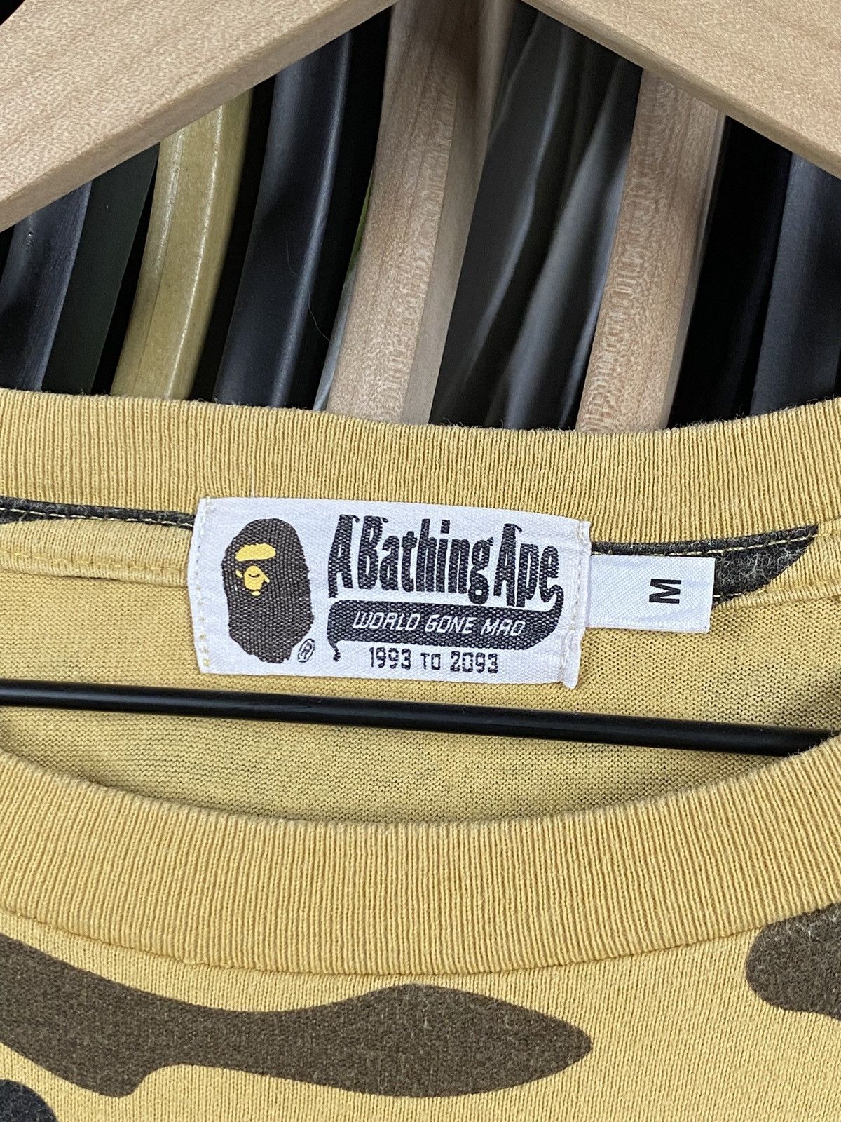 Bape A Bathing Ape Yellow a camo Bape Shark Tee Shirt Medium Size US M / EU 48-50 / 2 - 5 Thumbnail
