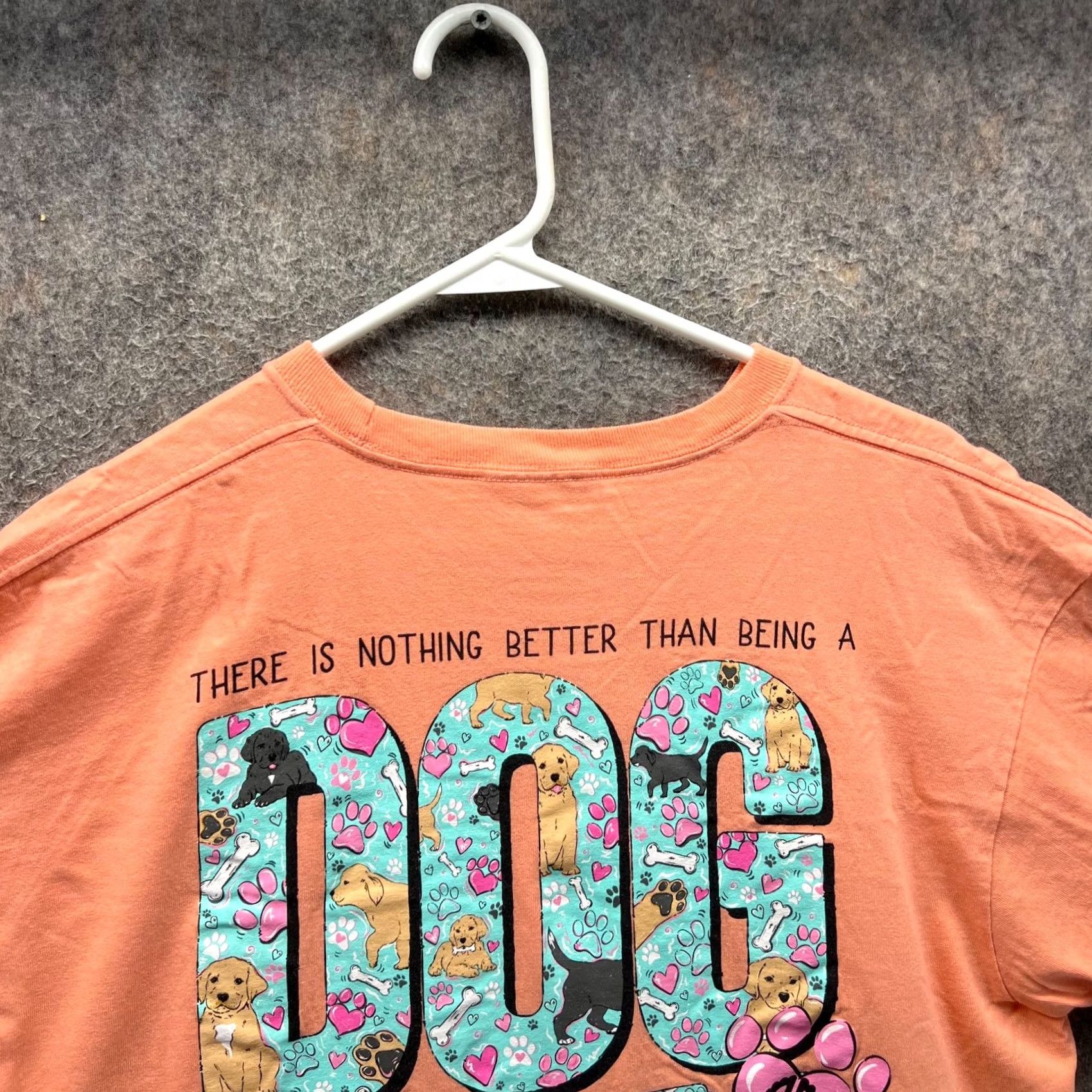 Logo 7 Simply Southern Shirt Womens Large Orange Crewneck Dog Mom Print Tee Logo Shirt Size L / US 10 / IT 46 - 4 Thumbnail