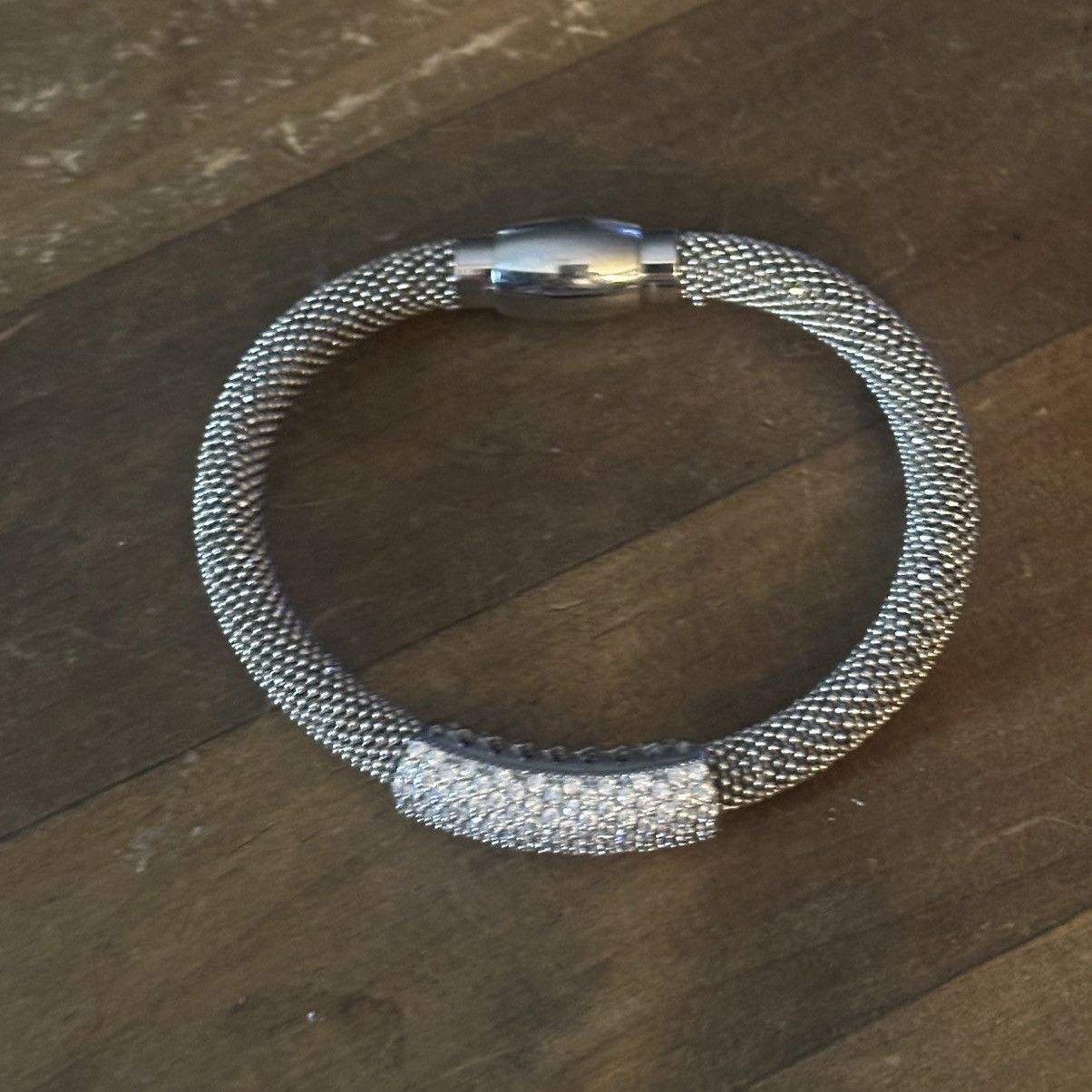 Other Stainless steel paved tube bangle bracelet Size ONE SIZE - 8 Thumbnail