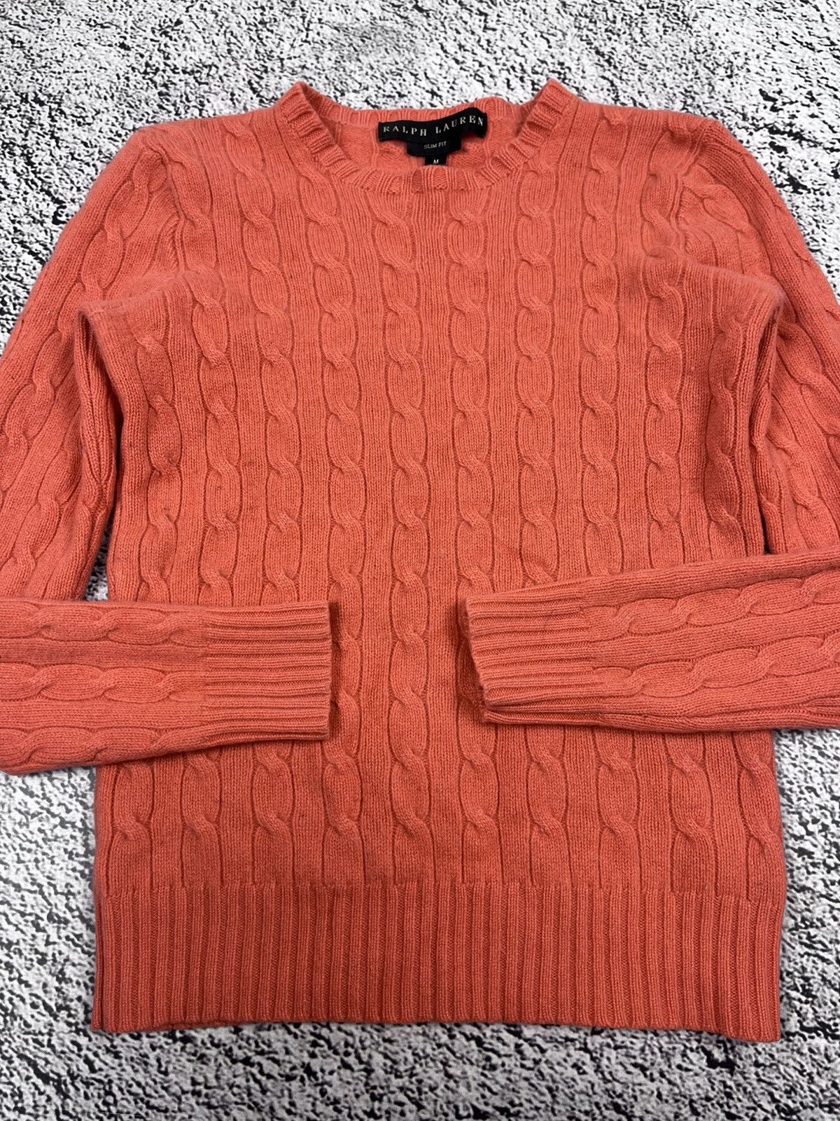 Ralph Lauren Black Label Ralph Lauren Black Label cable knit peach cashmere sweater Size M / US 6-8 / IT 42-44 - 4 Thumbnail