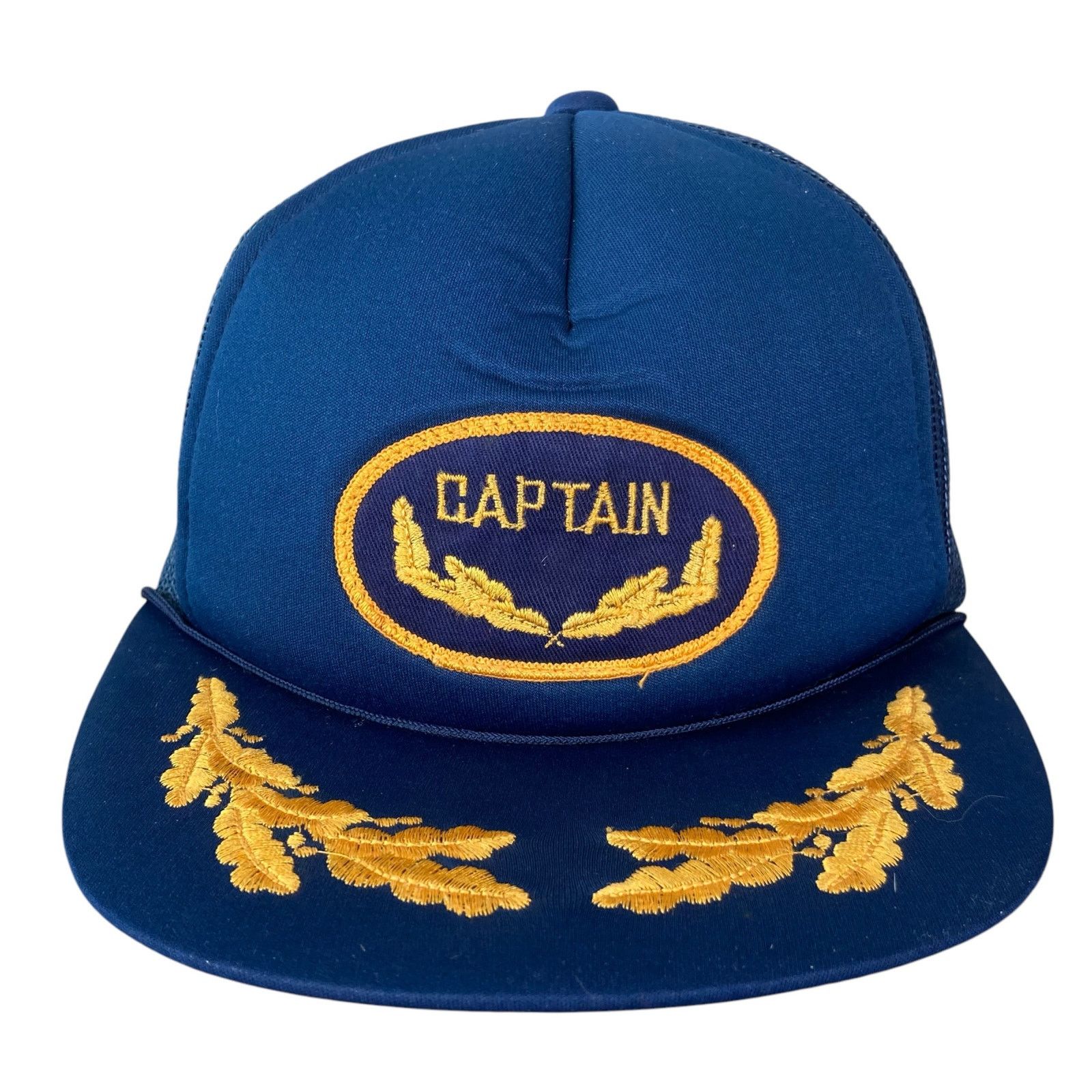 Vintage Vintage Blue Captain Snapback Hat Unisex Nautical 80s Size ONE SIZE - 1 Thumbnail