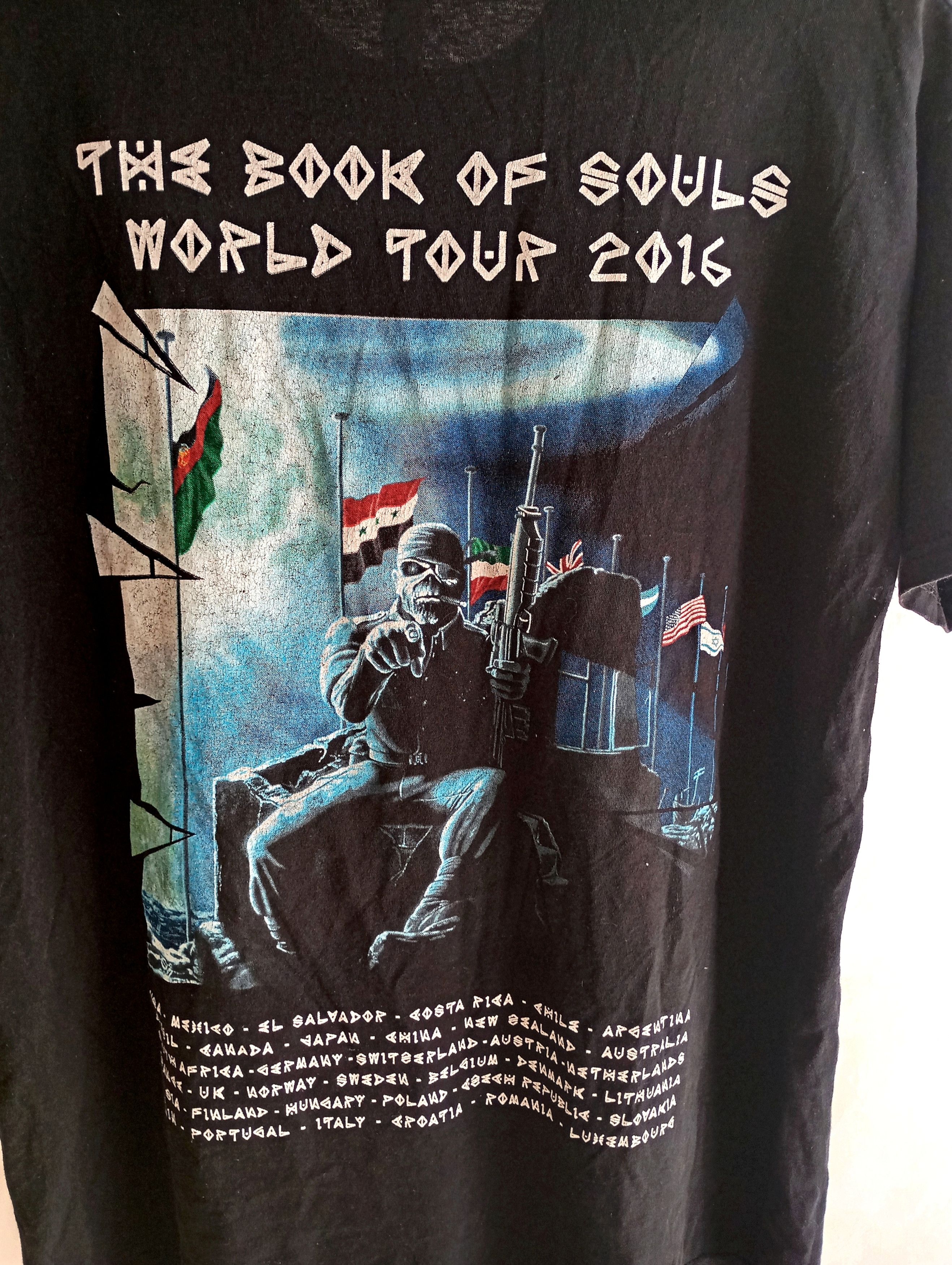 Band Tees × Iron Maiden × Vintage Vintage Iron Maiden “the book of soul” rock band tee 2016 Size US XL / EU 56 / 4 - 3 Thumbnail