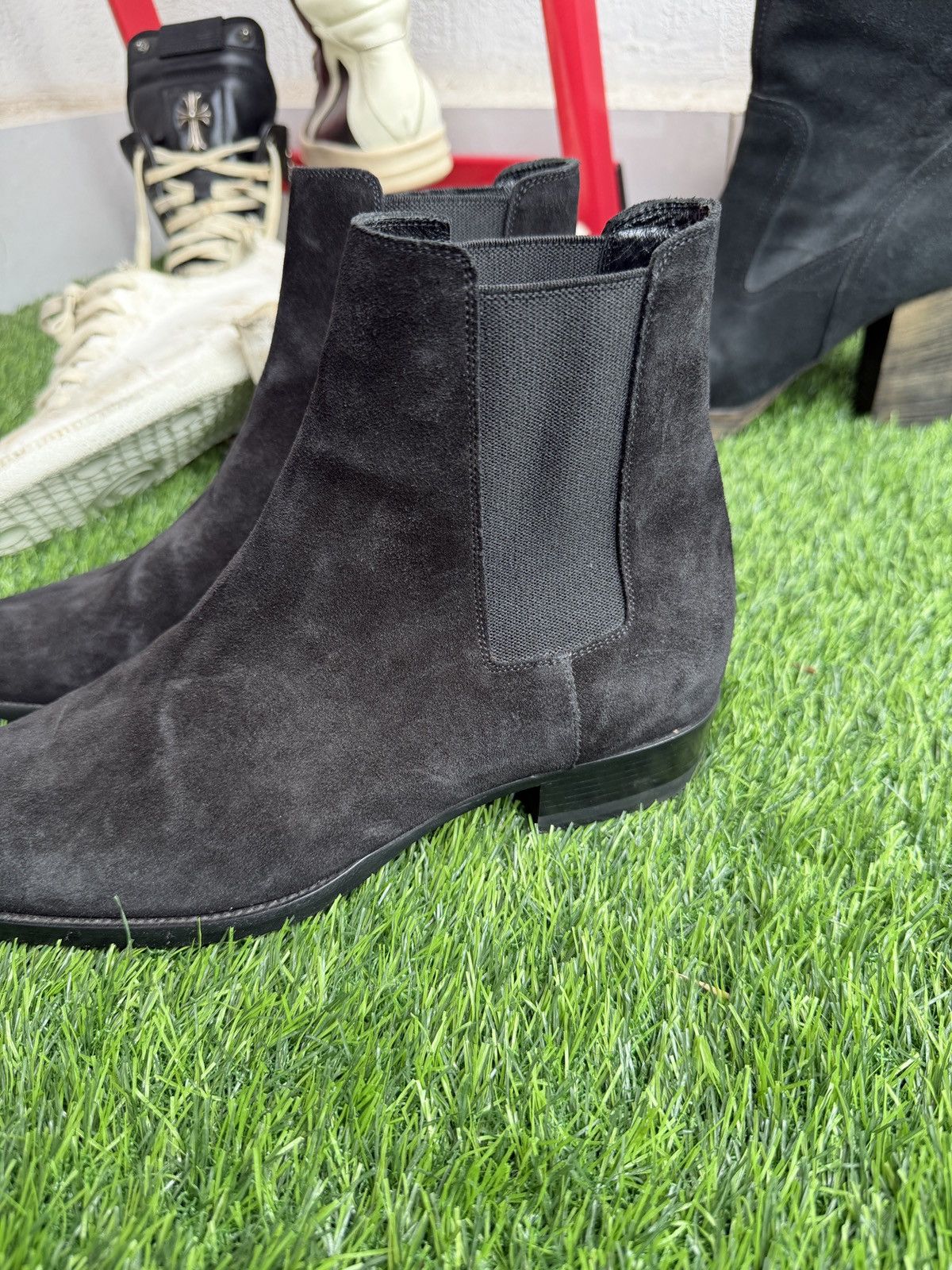 Saint Laurent Paris Suede wyatt boots by Hedi slimane Size US 7 / EU 40 - 4 Thumbnail