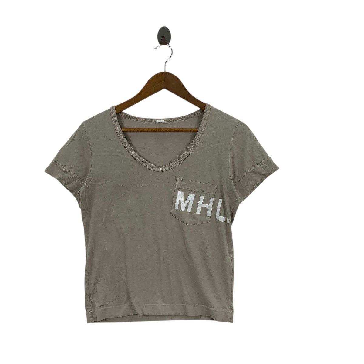 Margaret Howell MARGARET HOWELL LONDON MHL Collection Tee Shirt Top V Neck Size S / US 4 / IT 40 - 3 Thumbnail