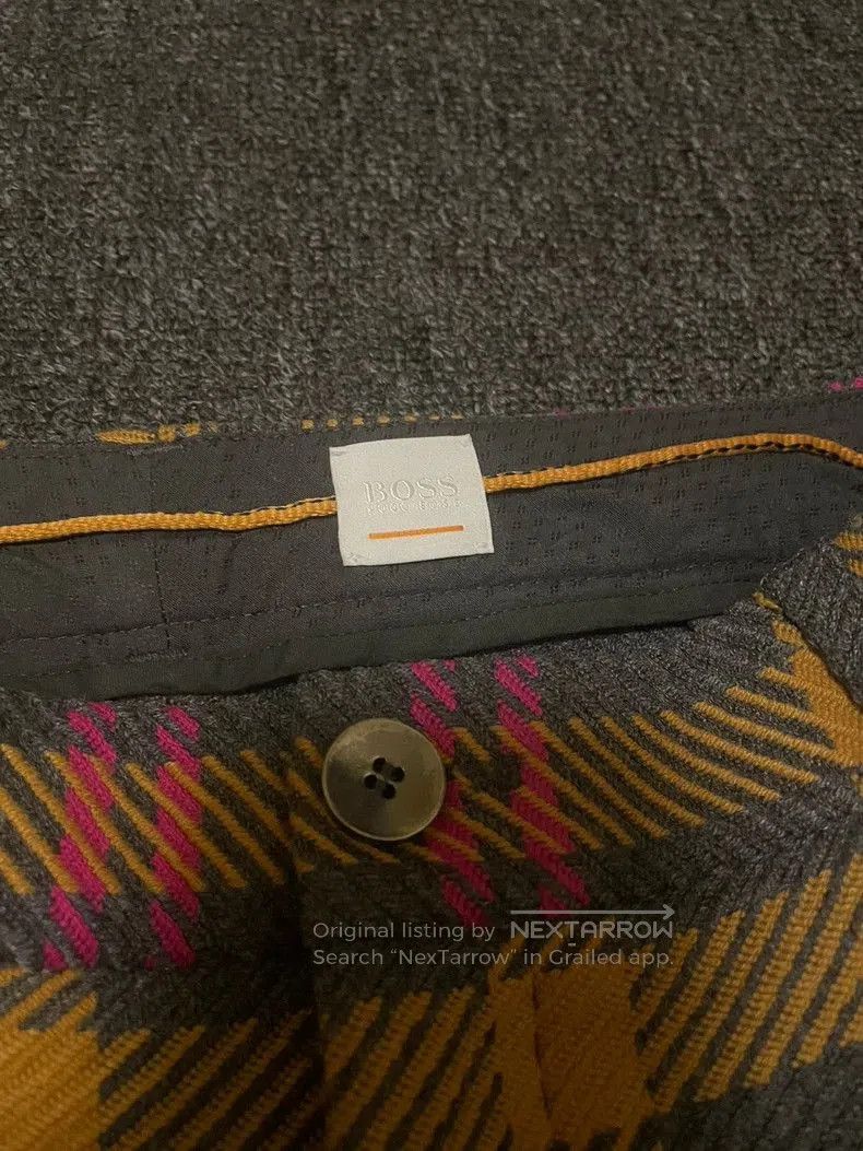 Vintage Hugo Boss Women's Plaid Casual Pants. Size US 26 / EU 42 - 3 Thumbnail
