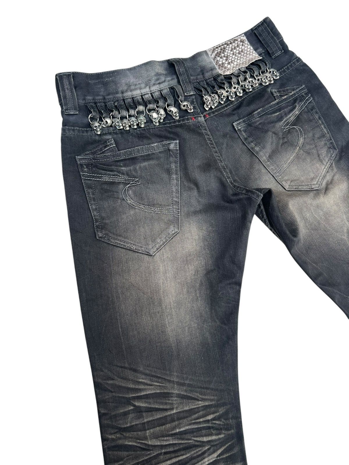 14th Addiction Mud Waxed Clawmark Denim Semantic Design Skulls Jeans Size US 30 / EU 46 - 15 Thumbnail