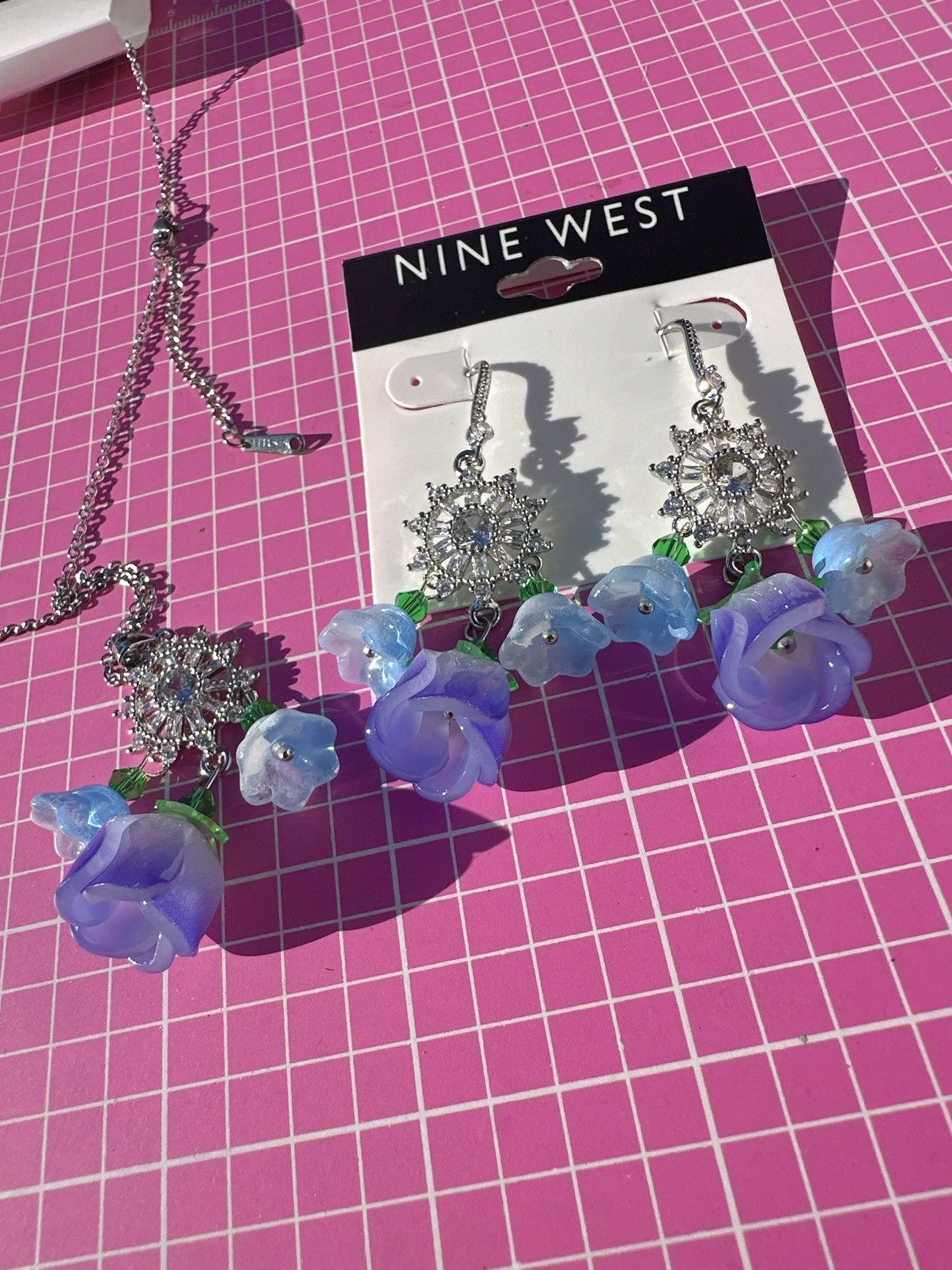 Nine West Nine West 2pc set necklace + earring blue gradient Morning G Size ONE SIZE - 7 Thumbnail