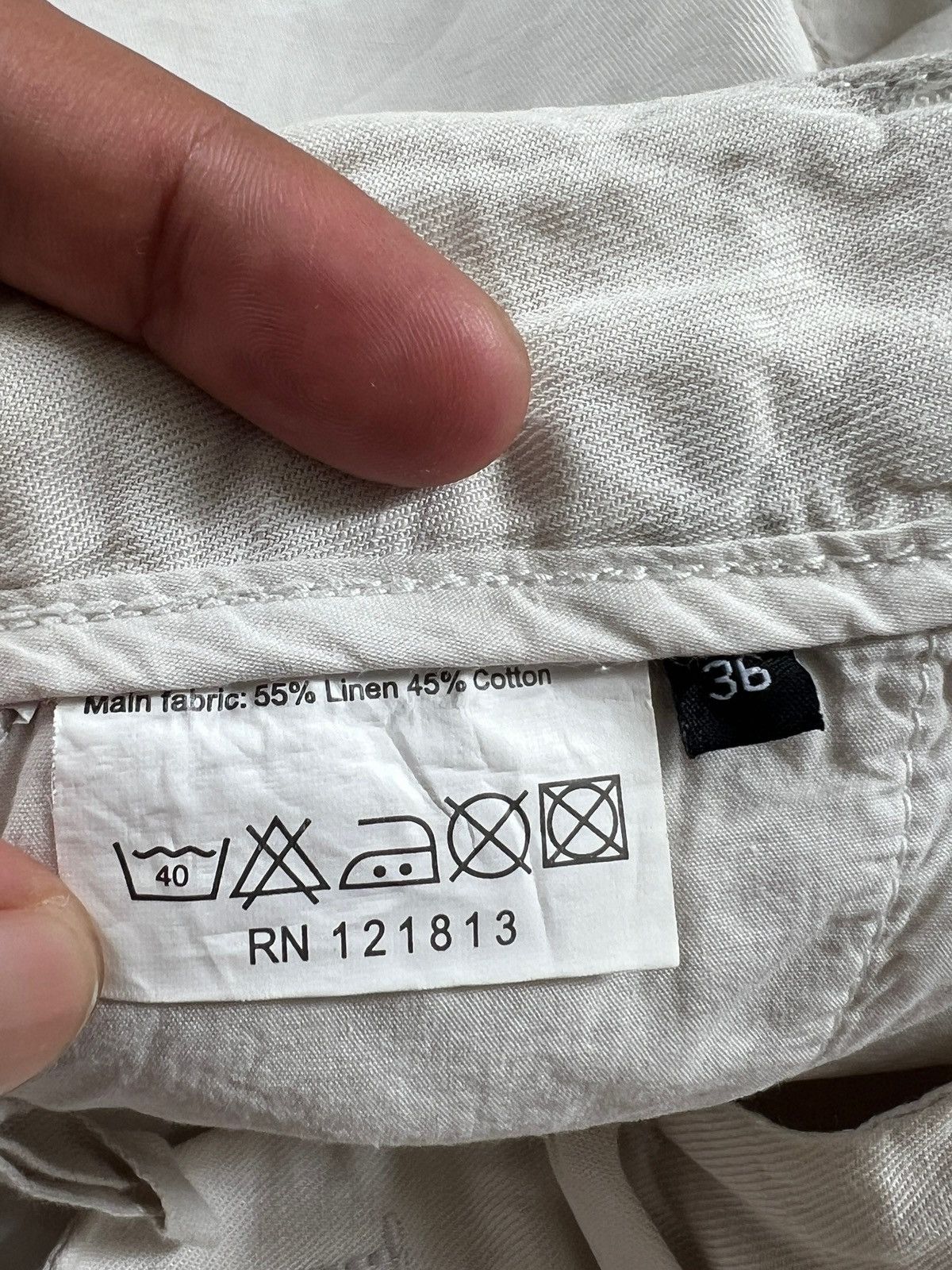 Designer × Hope Hope 🇸🇪 Linen Drop Crotch Pants Size US 31 - 8 Thumbnail