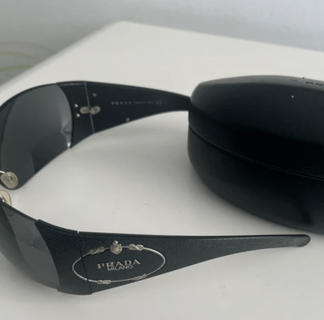 Prada PRADA Sunglasses Wrap Shield Mask Symbole Sport Red Tab Size ONE SIZE - 1 Thumbnail