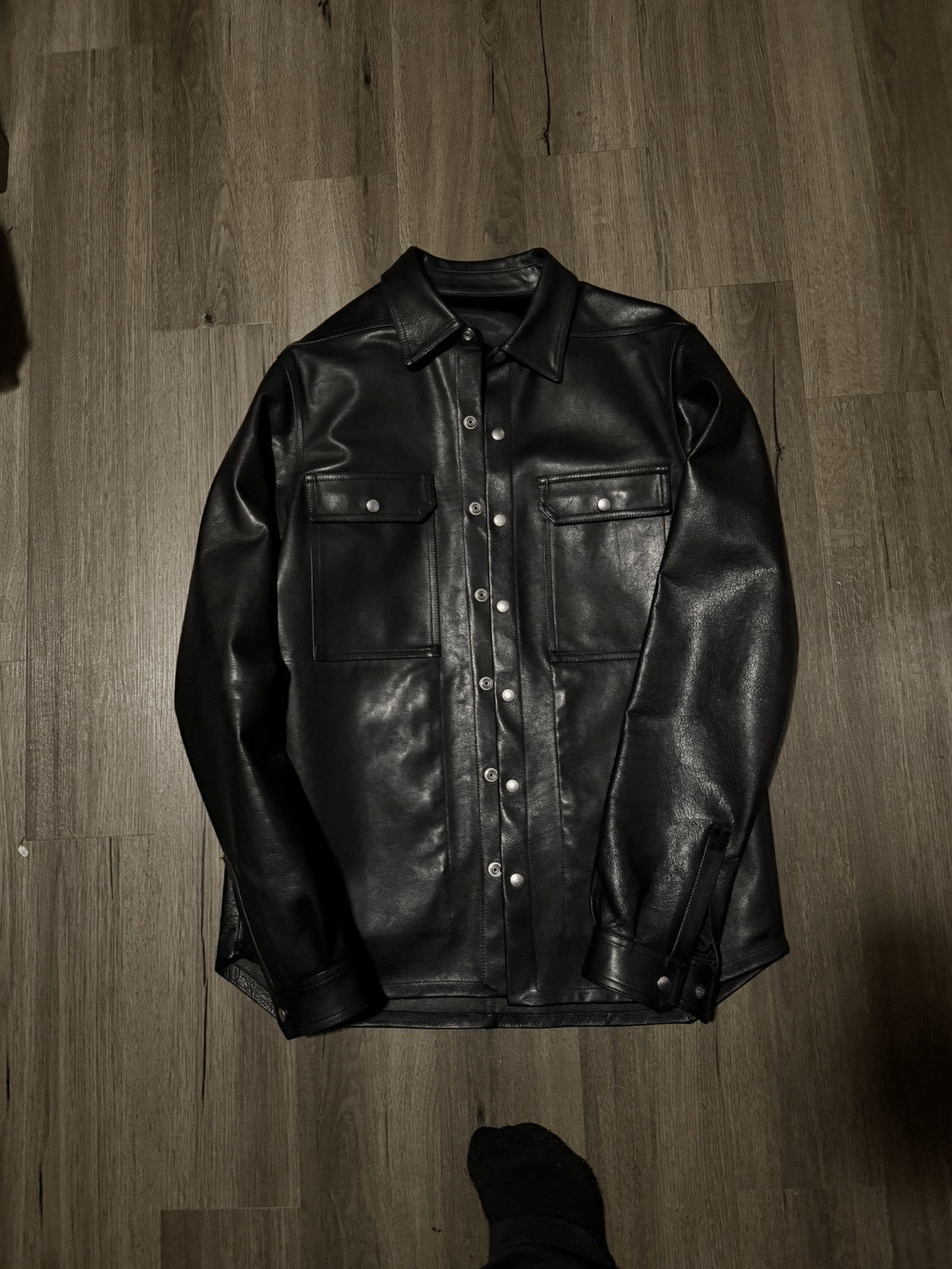 Rick Owens Rick owens leather overshirt Size US M / EU 48-50 / 2 - 1 Thumbnail